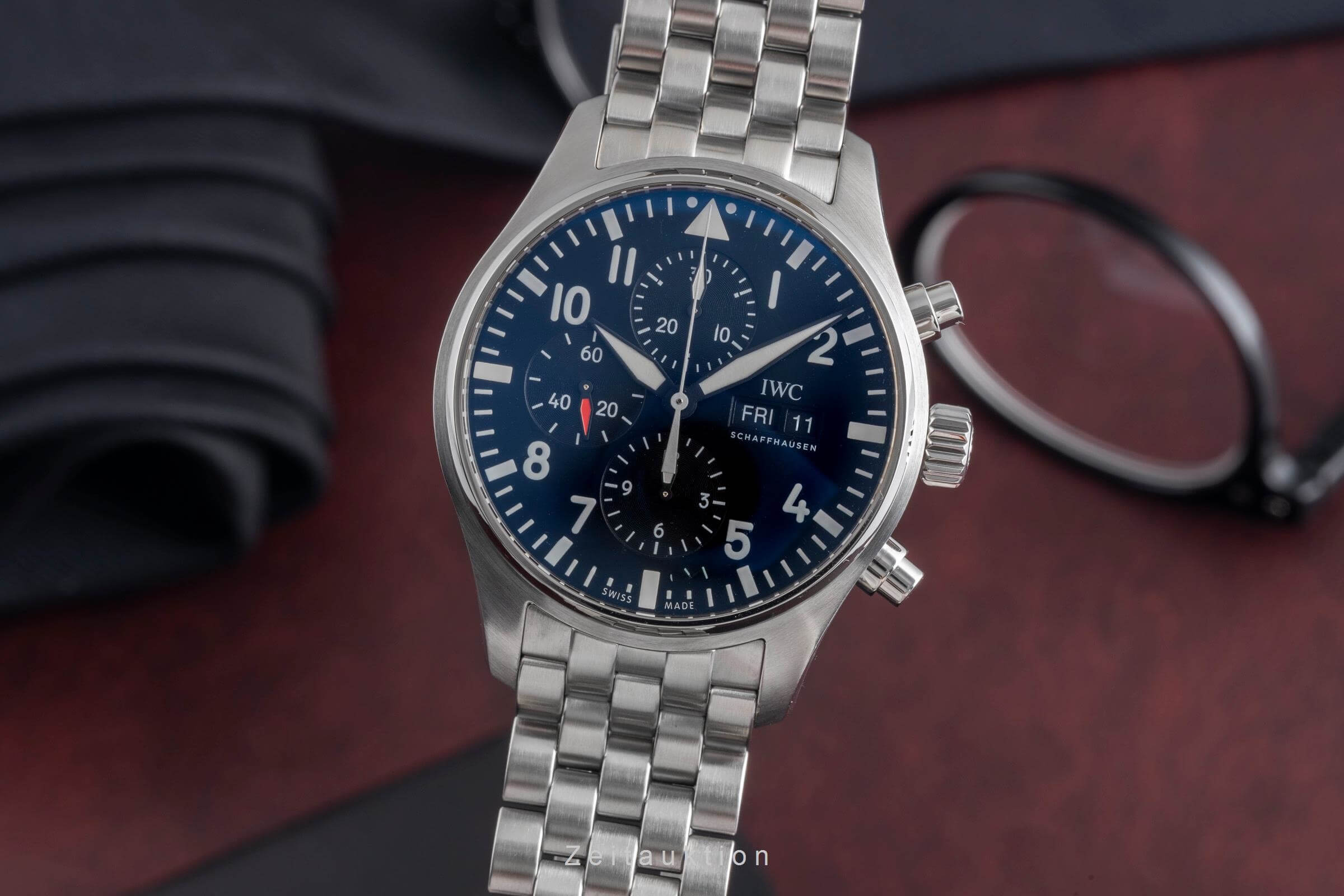 IWC Fliegerchronograph cronografo acciaio automatismo orologio da uomo IW377710 LP: 9000EUR  [2501745]