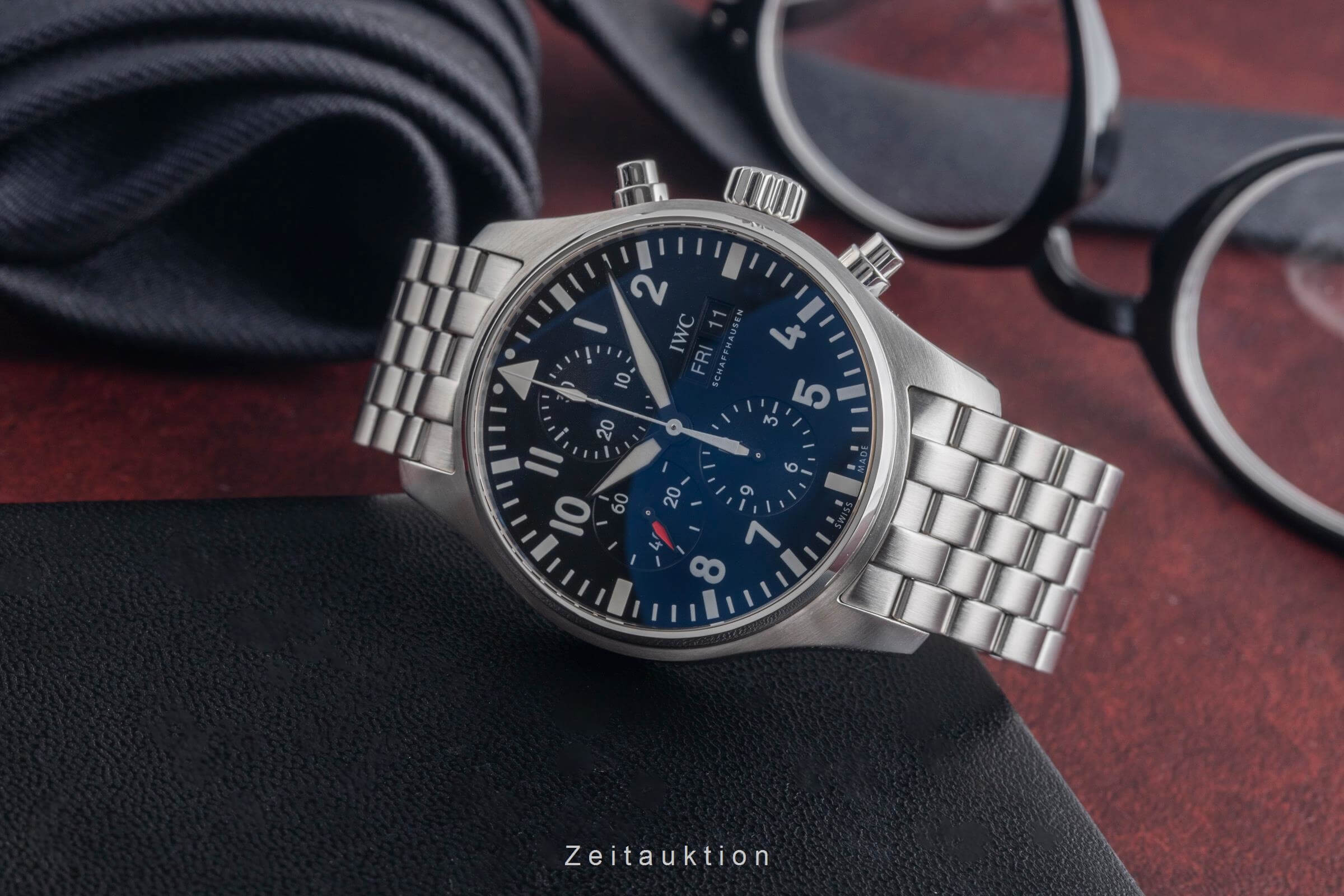 IWC Fliegerchronograph cronografo acciaio automatismo orologio da uomo IW377710 LP: 9000EUR  [2501745]