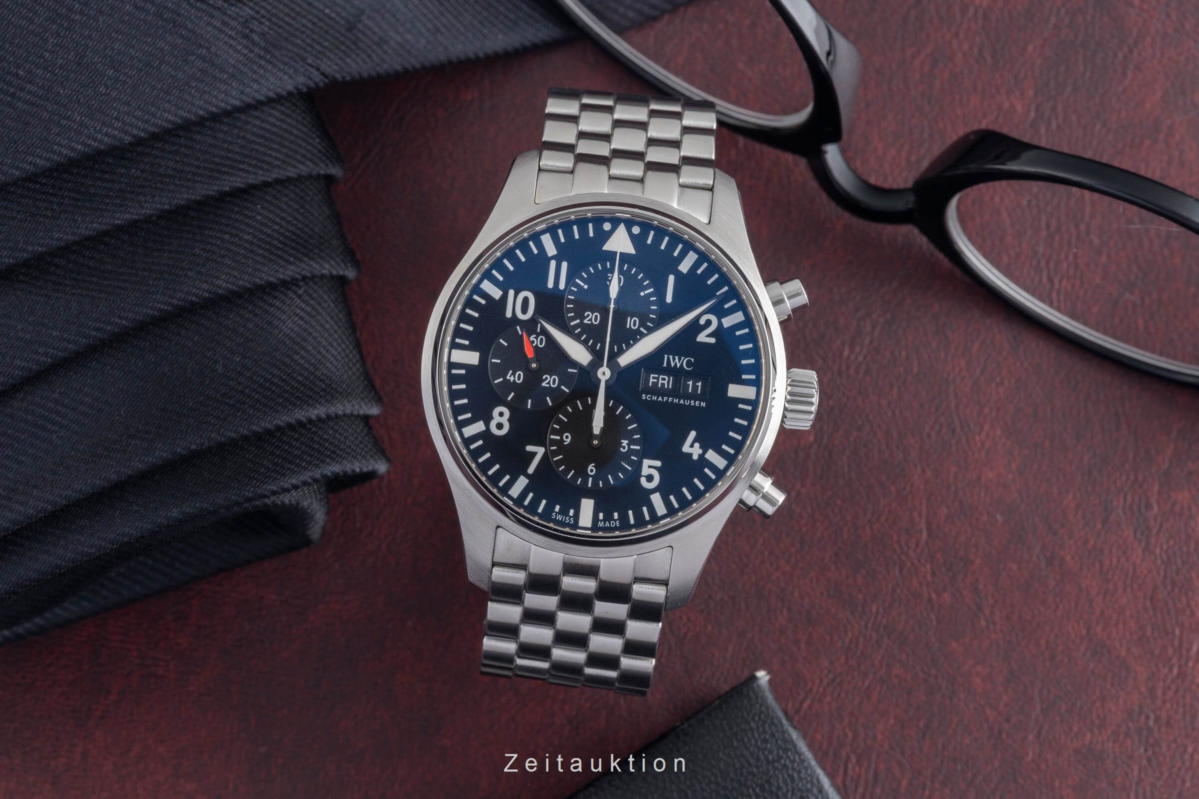 IWC Fliegerchronograph cronografo acciaio automatismo orologio da uomo IW377710 LP: 9000EUR  [2501745]