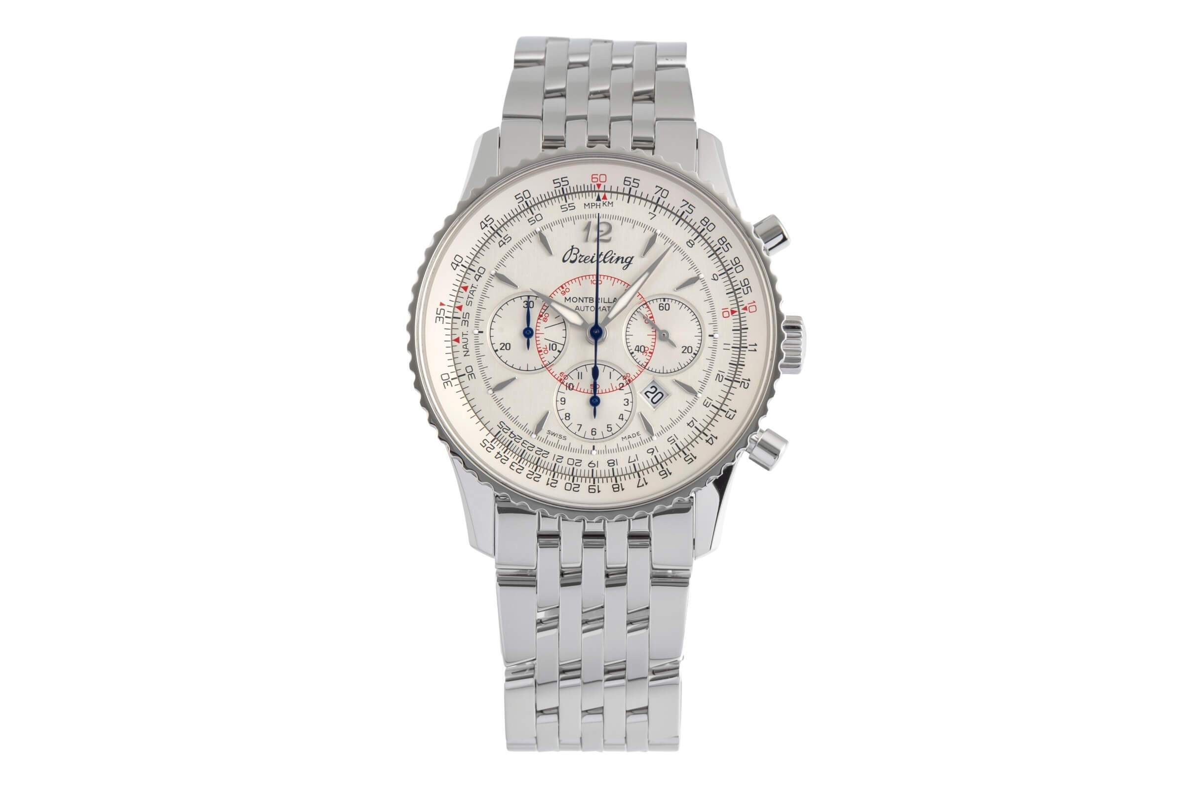 Breitling Montbrillant chronographe acier automatique montre pour hommes A4137012/G789 LP: 9300EUR  [2501747]