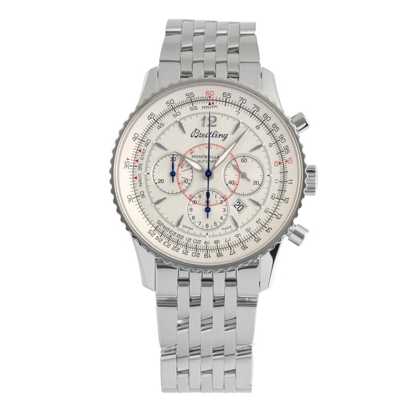 Breitling Montbrillant chronographe acier automatique montre pour hommes A4137012/G789 LP: 9300EUR  [2501747]