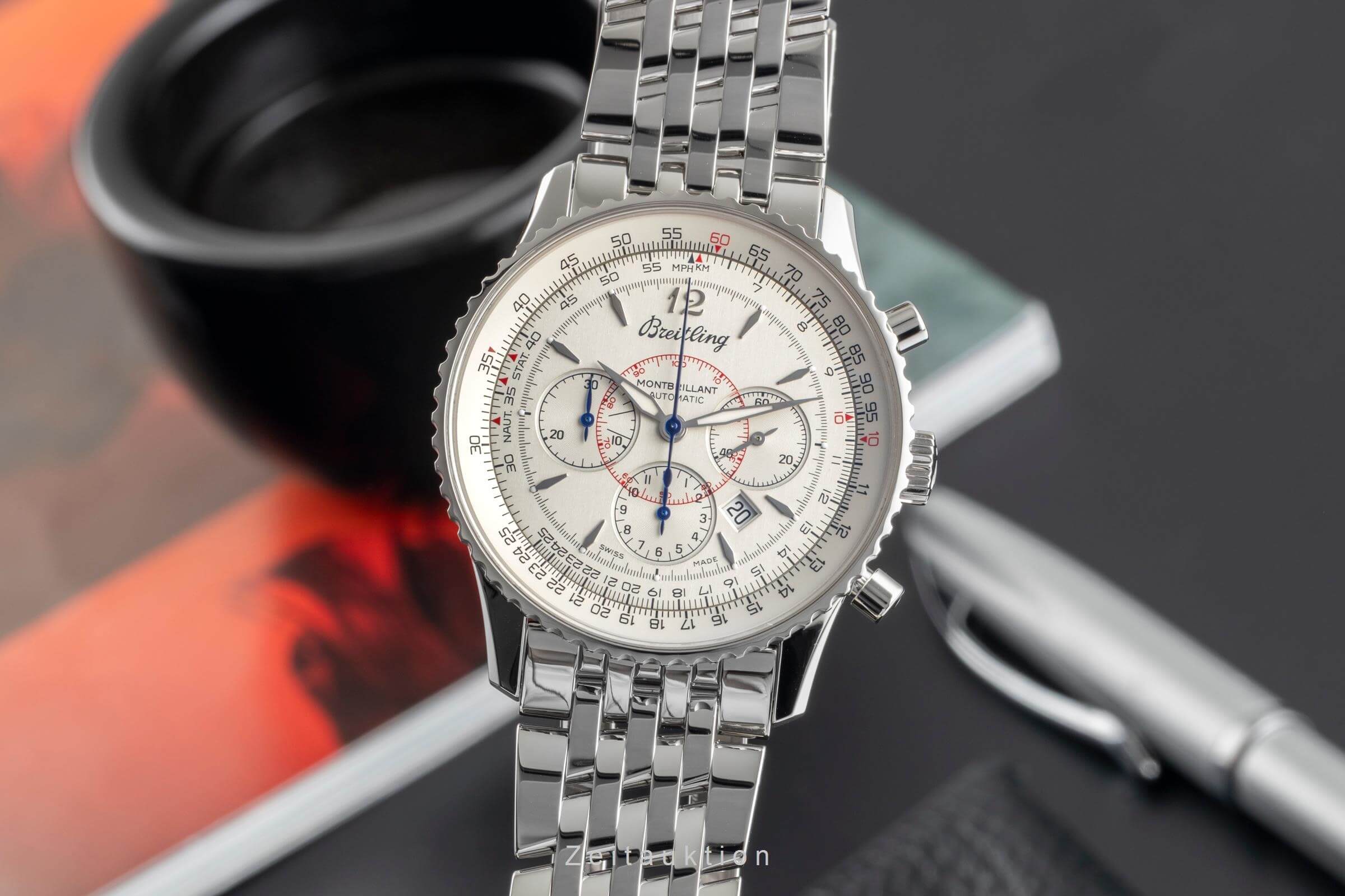 Breitling Montbrillant chronographe acier automatique montre pour hommes A4137012/G789 LP: 9300EUR  [2501747]