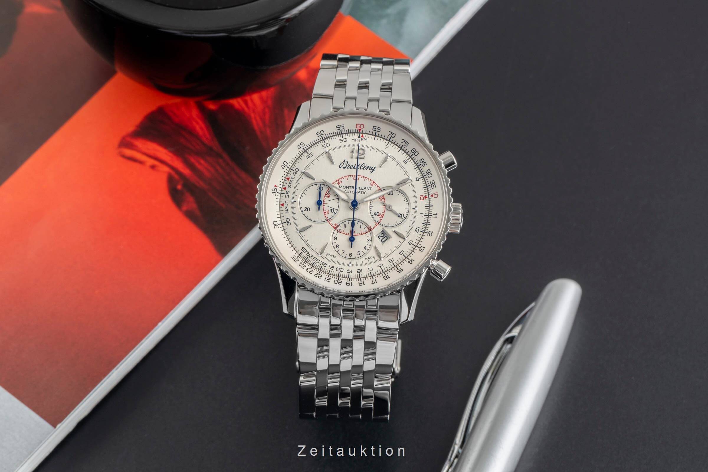 Breitling Montbrillant chronographe acier automatique montre pour hommes A4137012/G789 LP: 9300EUR  [2501747]