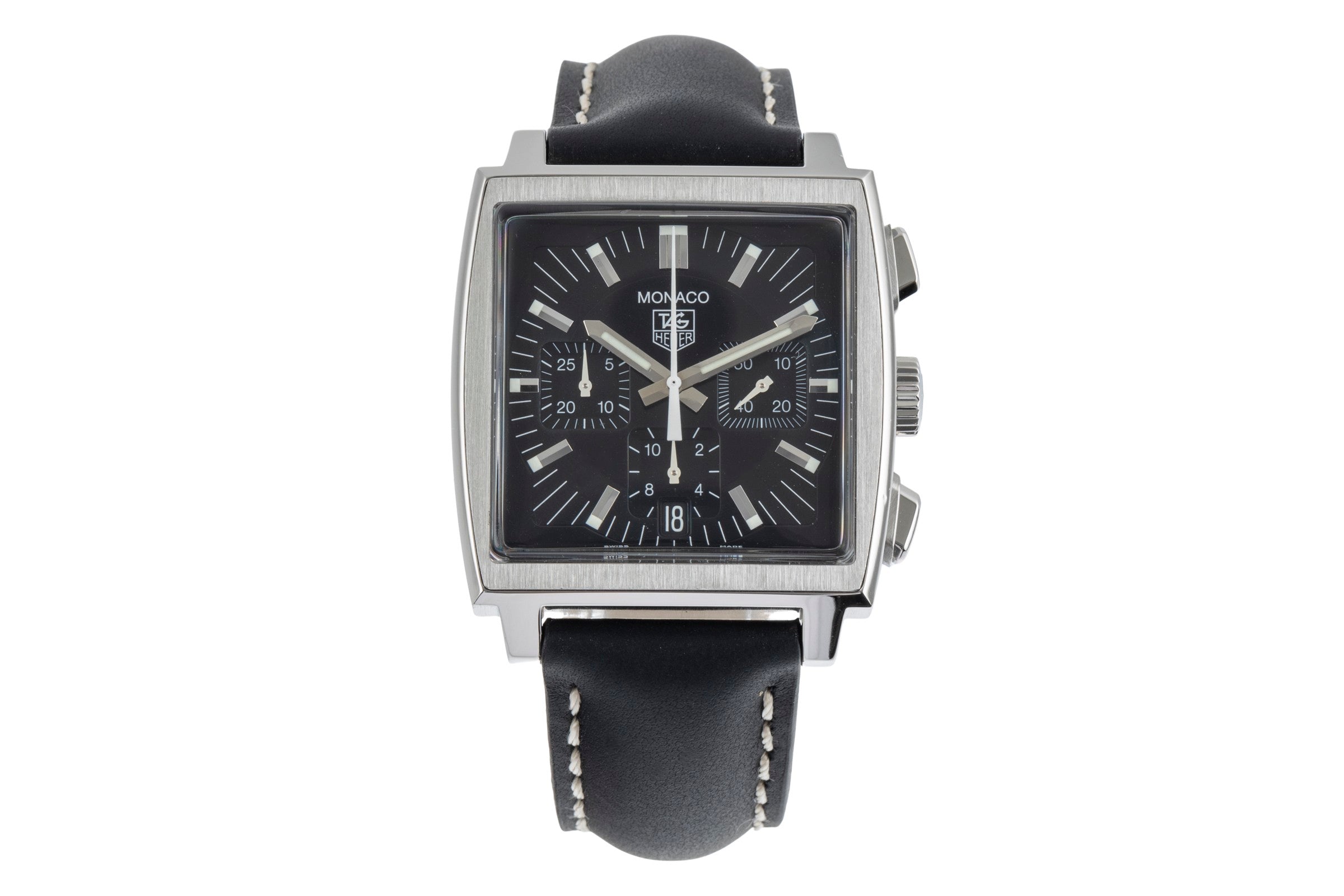 Tag Heuer Monaco cronógrafo acero automático reloj para caballeros CW2111-0 LP: 6850EUR  [2501753]