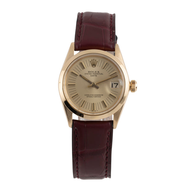 Rolex Date oro de 18 quilates automático reloj para damas  6624 Vintage  [2501767]