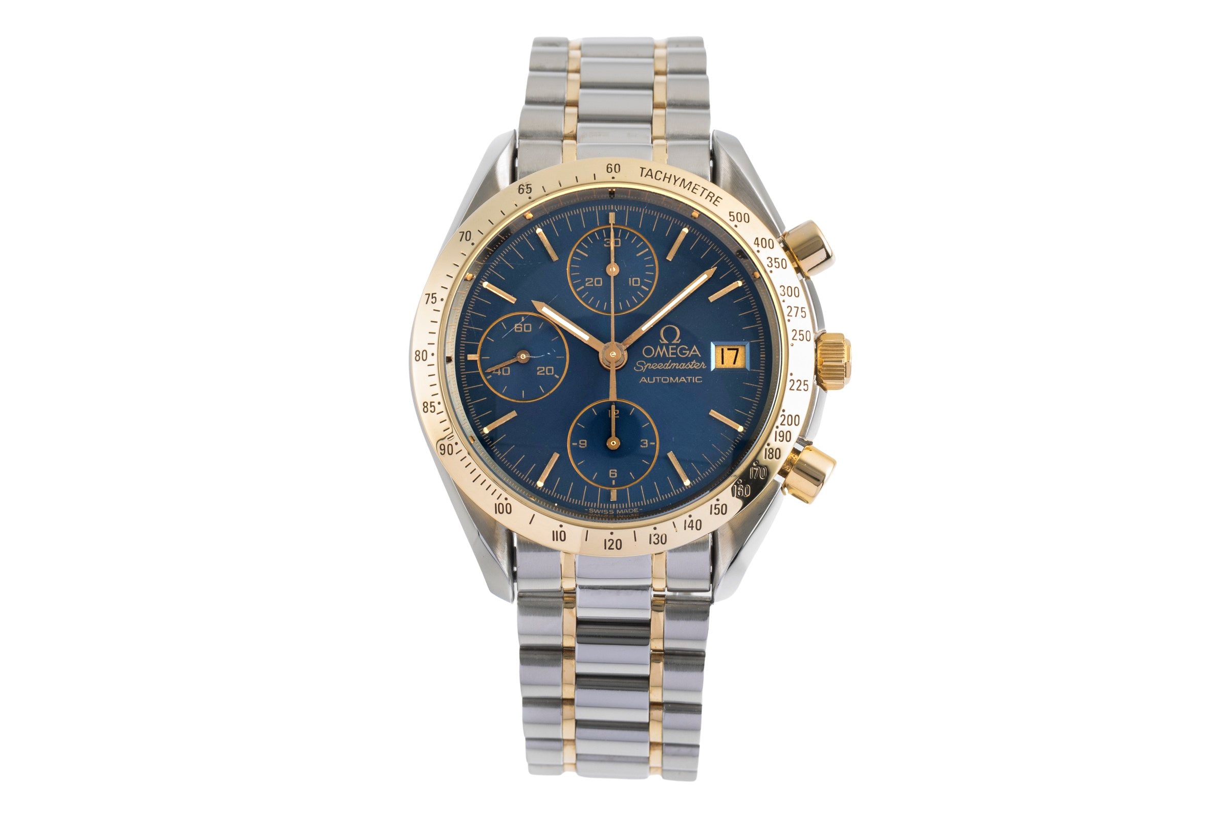 Omega Speedmaster Date chronograph steel / gold automatic men's watch 3311.80  [2501770]