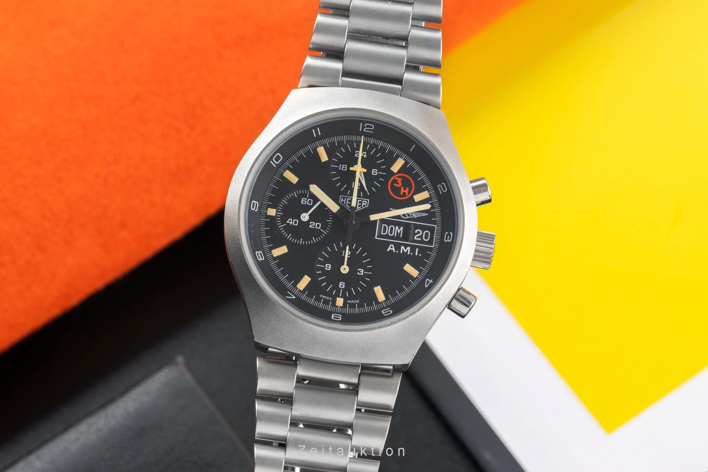 Heuer Military Chrono A.M.I. Stahl Herrenuhr Ref. 510.543 Klassiker [2501772]