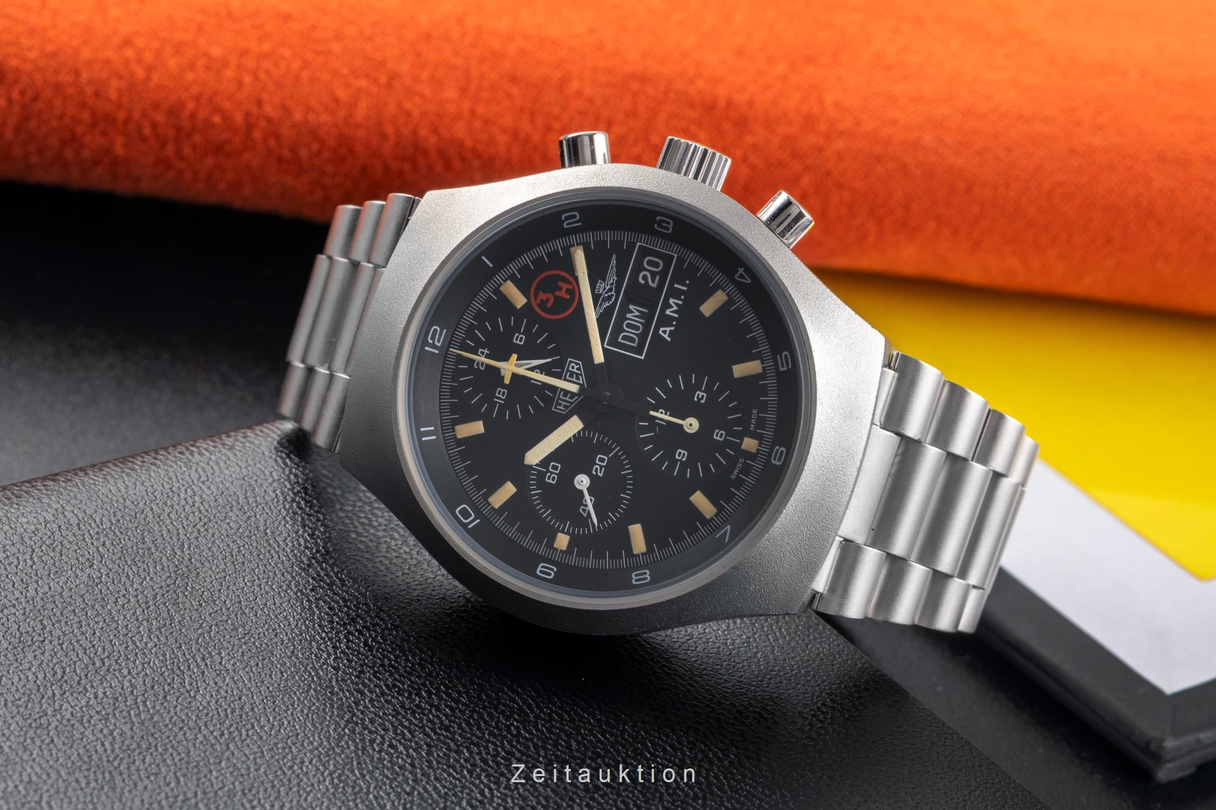Heuer Military Chrono A.M.I. Stahl Herrenuhr Ref. 510.543 Klassiker [2501772]