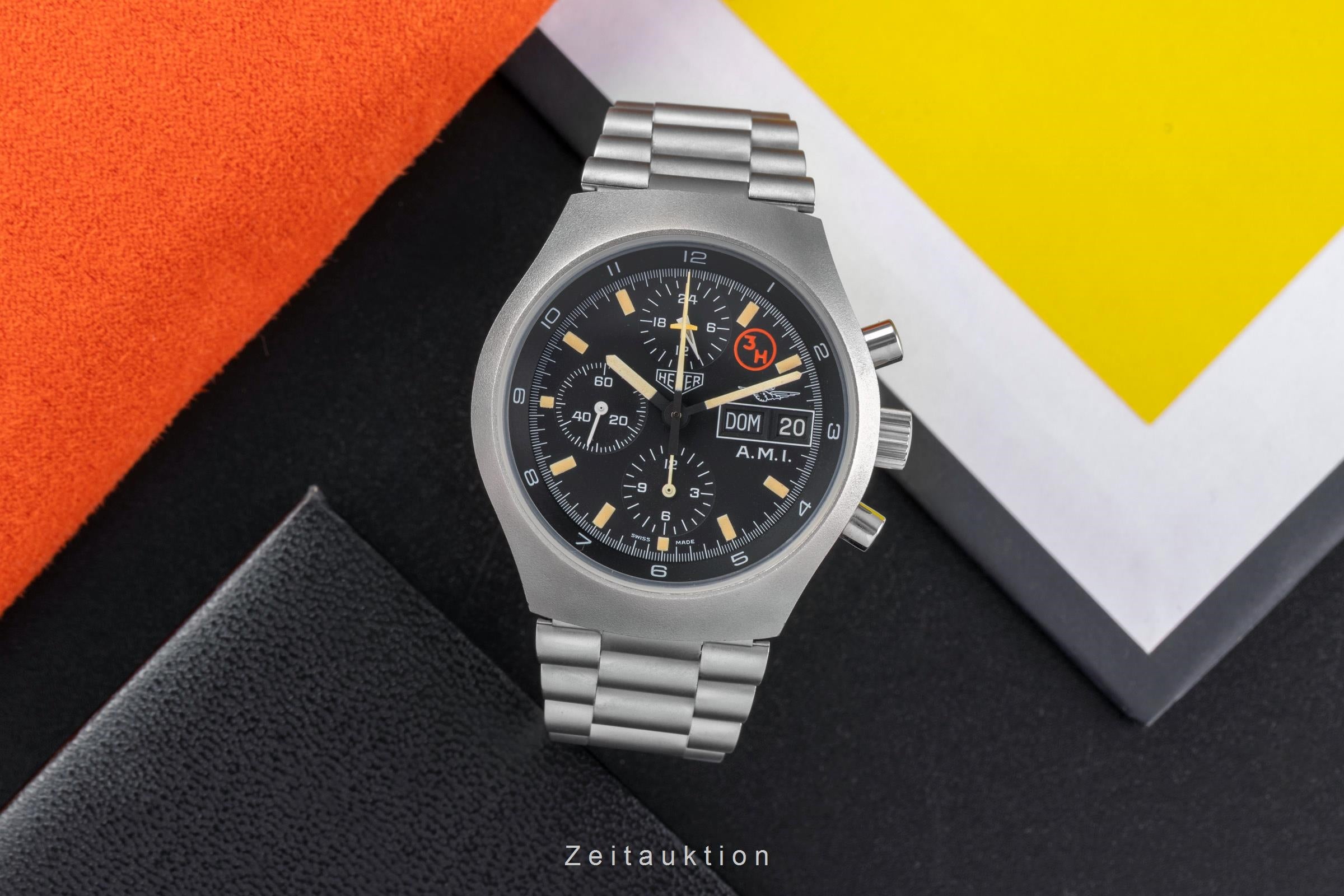 Heuer Military Chrono A.M.I. Stahl Herrenuhr Ref. 510.543 Klassiker [2501772]