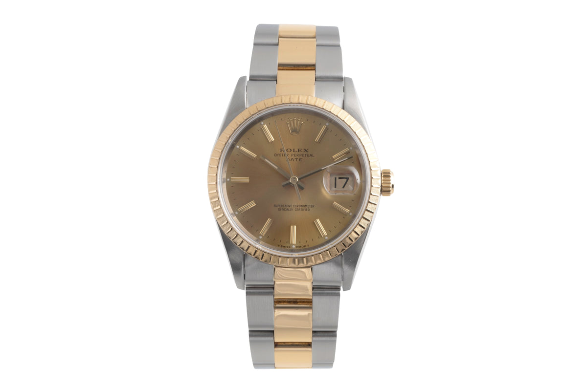 Rolex Date steel / gold automatic men's watch 15233  [2501776]