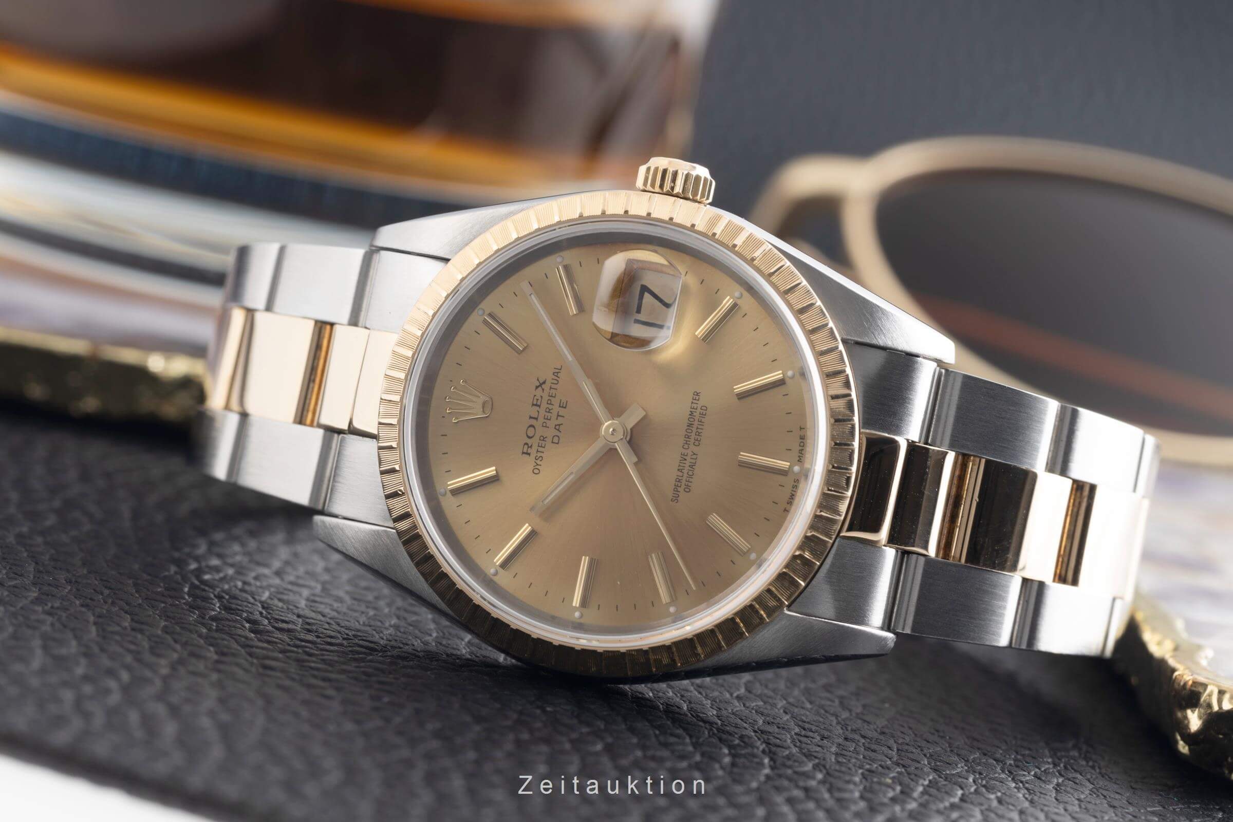 Rolex Date acero / oro automático reloj para caballeros 15233  [2501776]