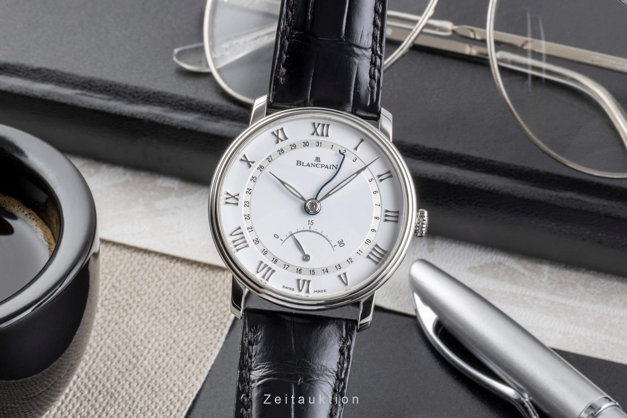 Blancpain Villeret steel automatic Kal. 76630 Ref. 6653Q-1127-55B