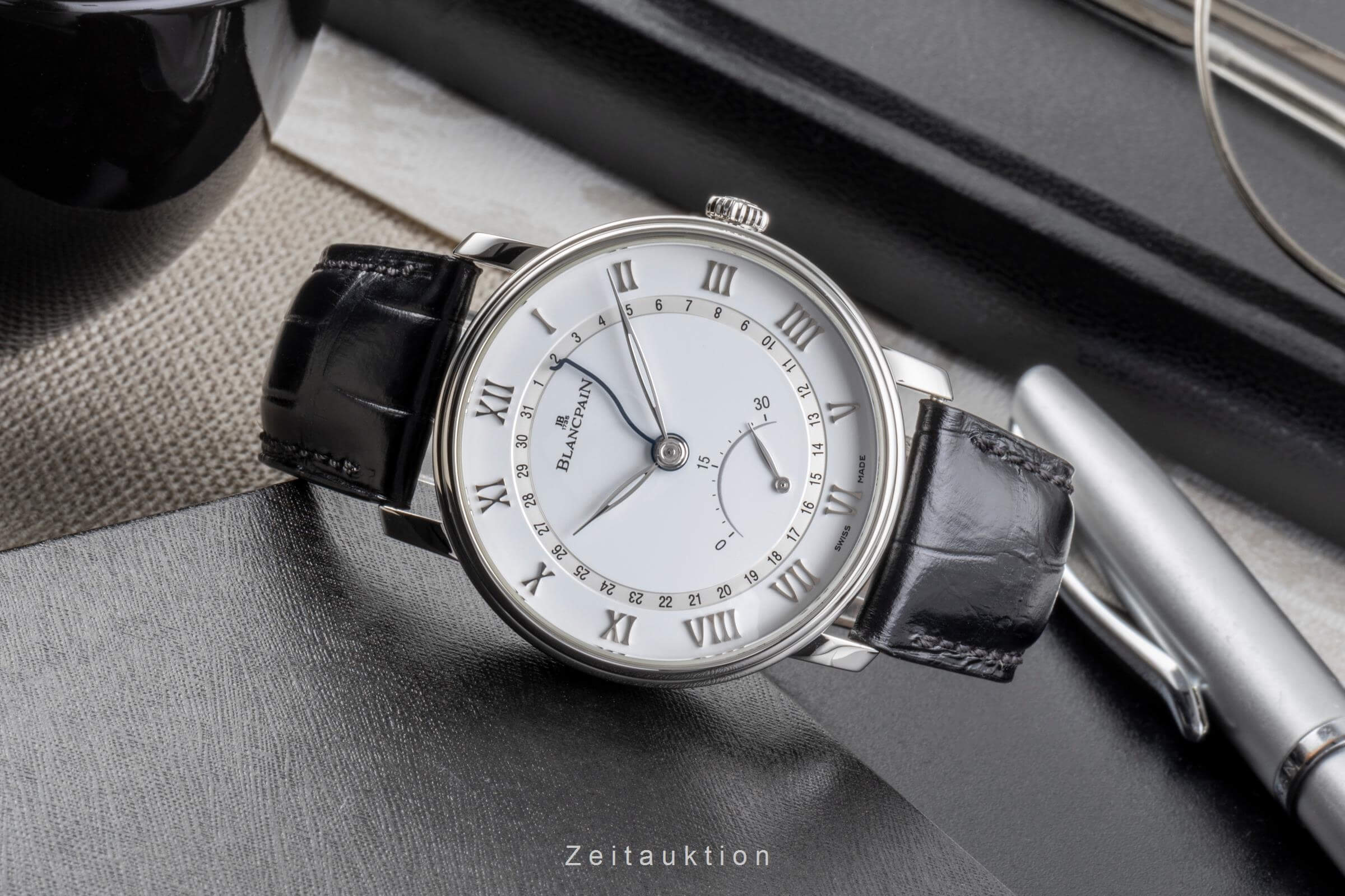 Blancpain Villeret steel automatic Kal. 76630 Ref. 6653Q-1127-55B