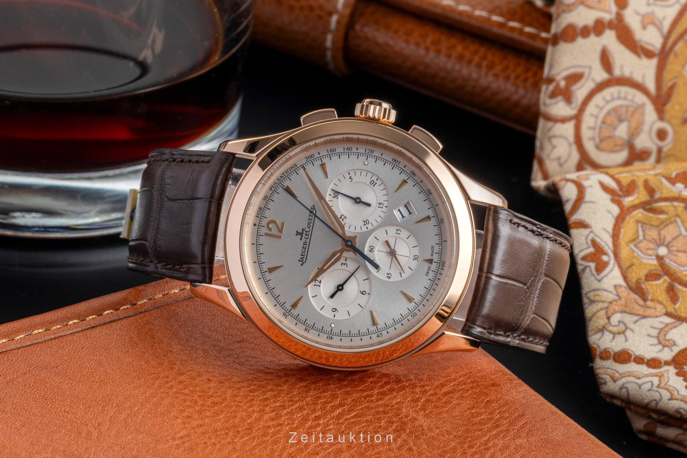 Jaeger LeCoultre Master Chronograph 18 ct red gold automatic Kal