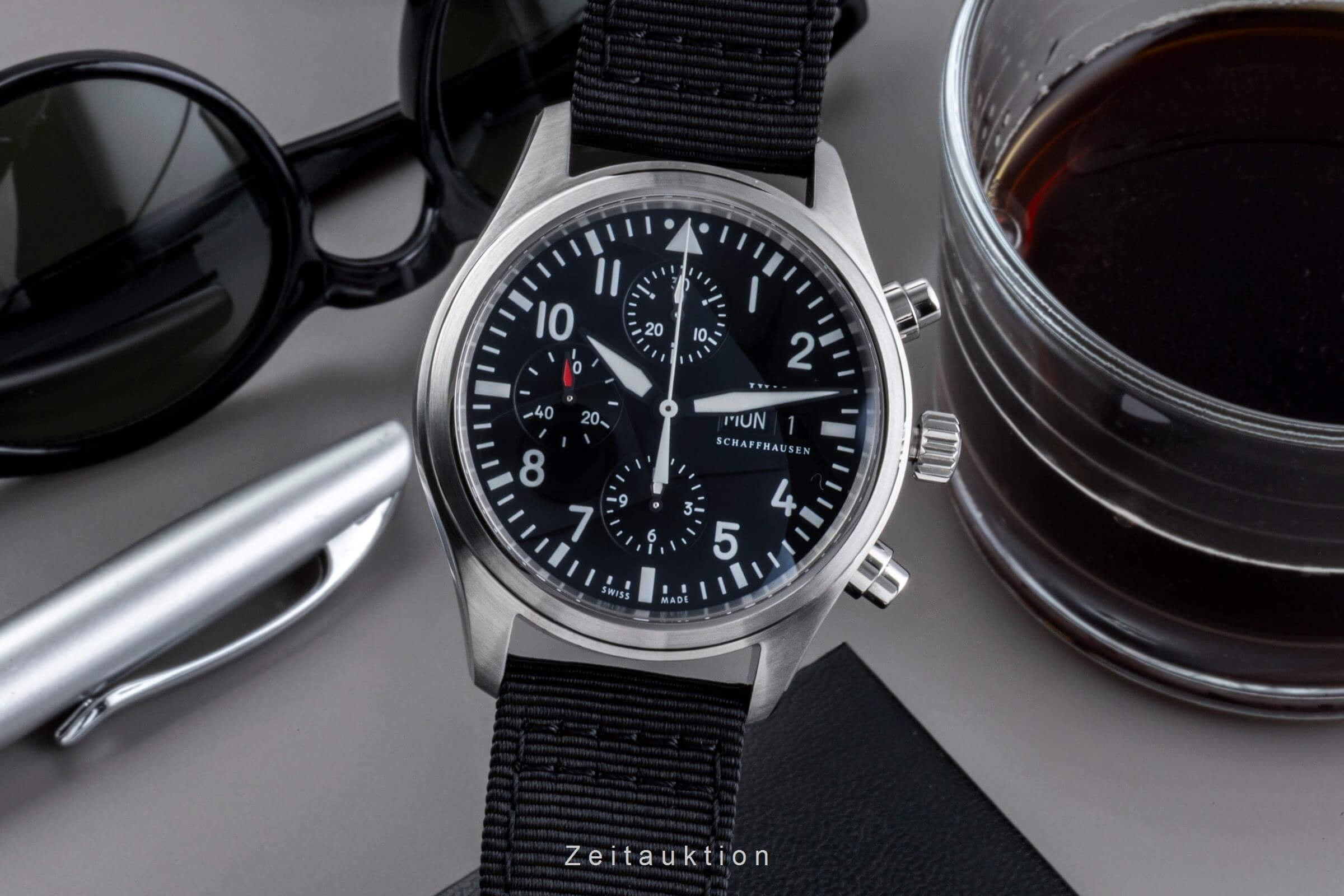 IWC Fliegerchronograph cronografo acciaio automatismo orologio da uomo IW371701  [2501811]