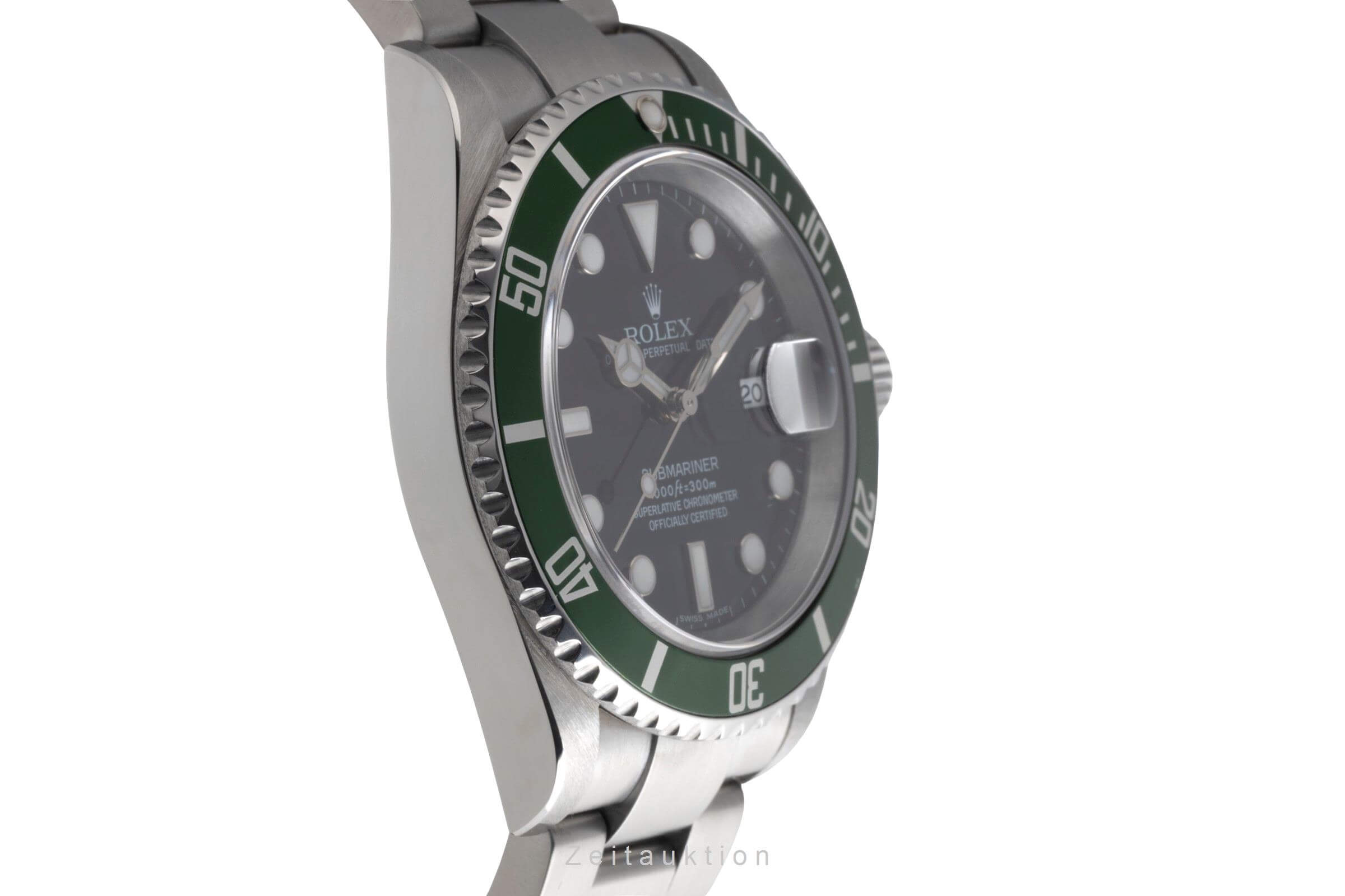 Rolex Submariner Date Kermit Automatik Stahl Herrenuhr Ref. 16610LV B&P 2007 [2501816]