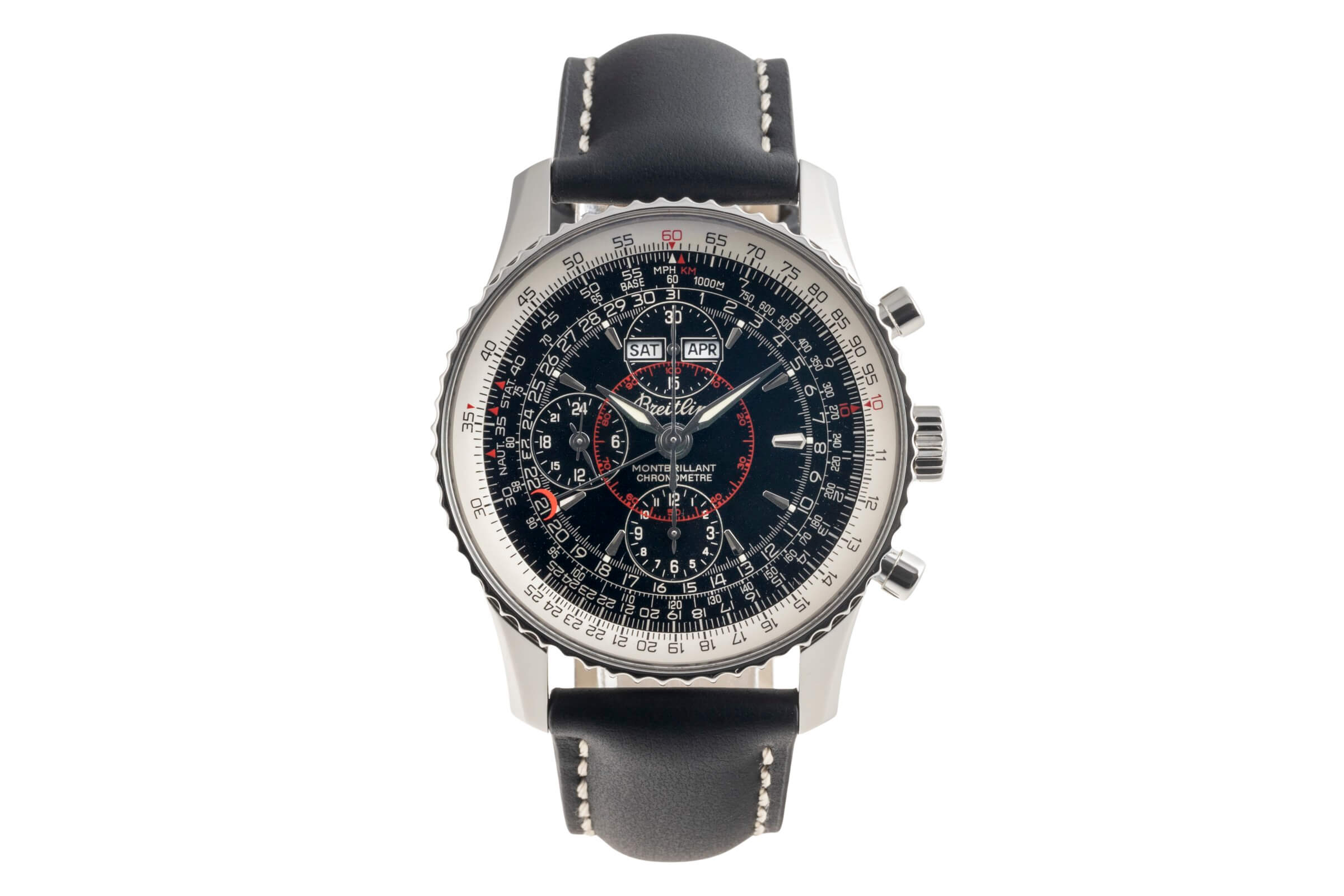 Breitling Montbrillant Datora  cronografo acciaio automatismo orologio da uomo A21330  [2501820]