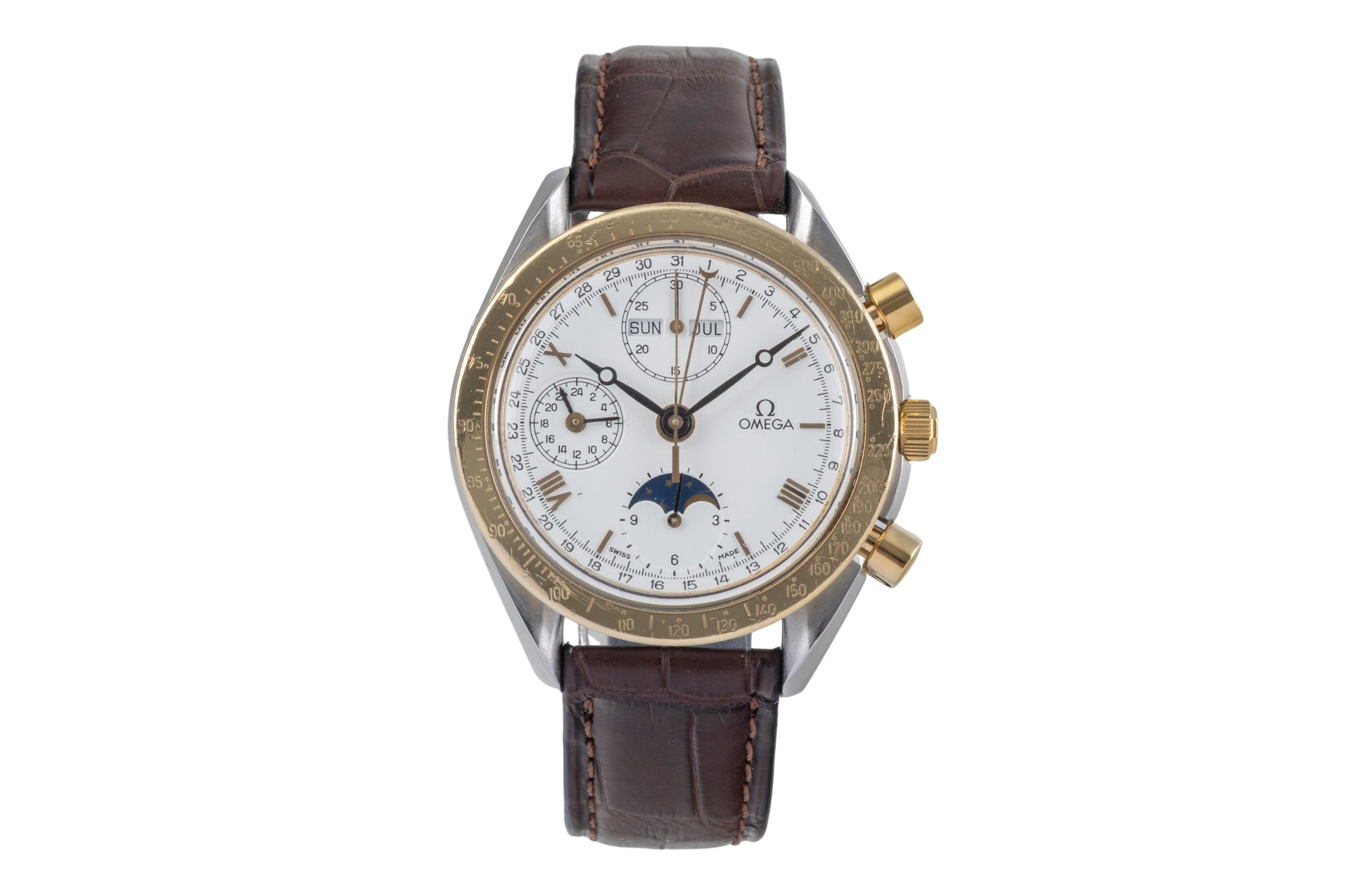 Omega Speedmaster chronograph steel / gold automatic men's watch 3730.20.80  [2501825]