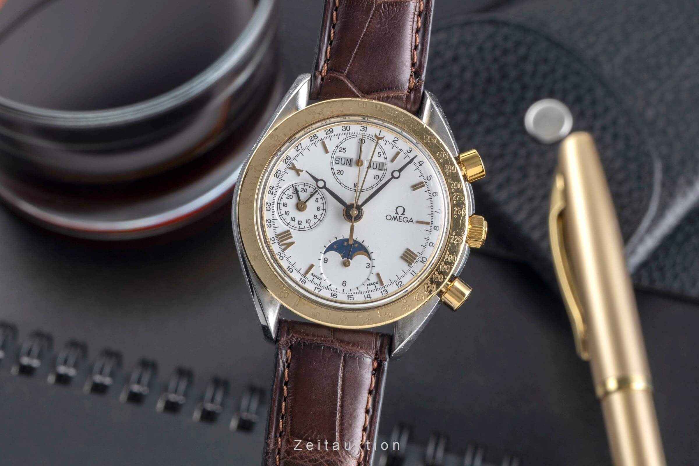 Omega Speedmaster cronografo acciaio / oro automatismo orologio da uomo 3730.20.80  [2501825]