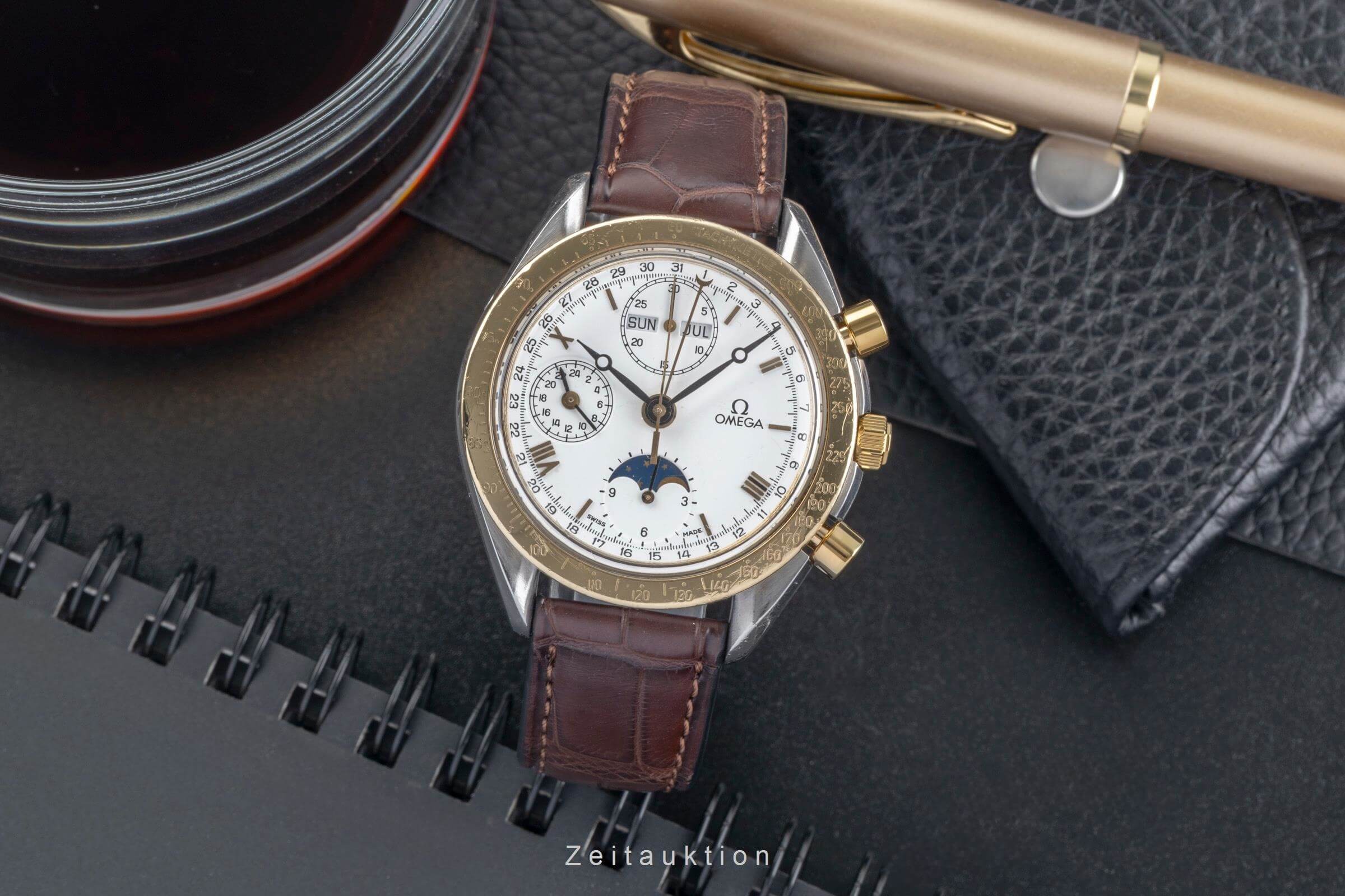 Omega Speedmaster cronografo acciaio / oro automatismo orologio da uomo 3730.20.80  [2501825]