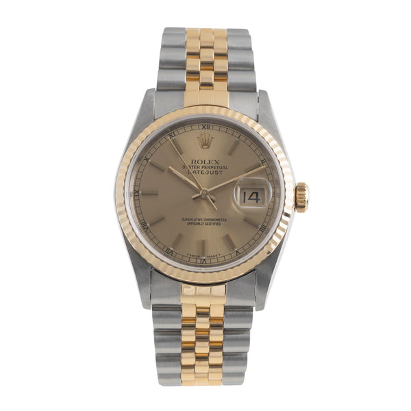 Rolex Datejust 36 Stahl / Gold Automatik Herrenuhr Ref. 16233 B&P 1994 [2501835]