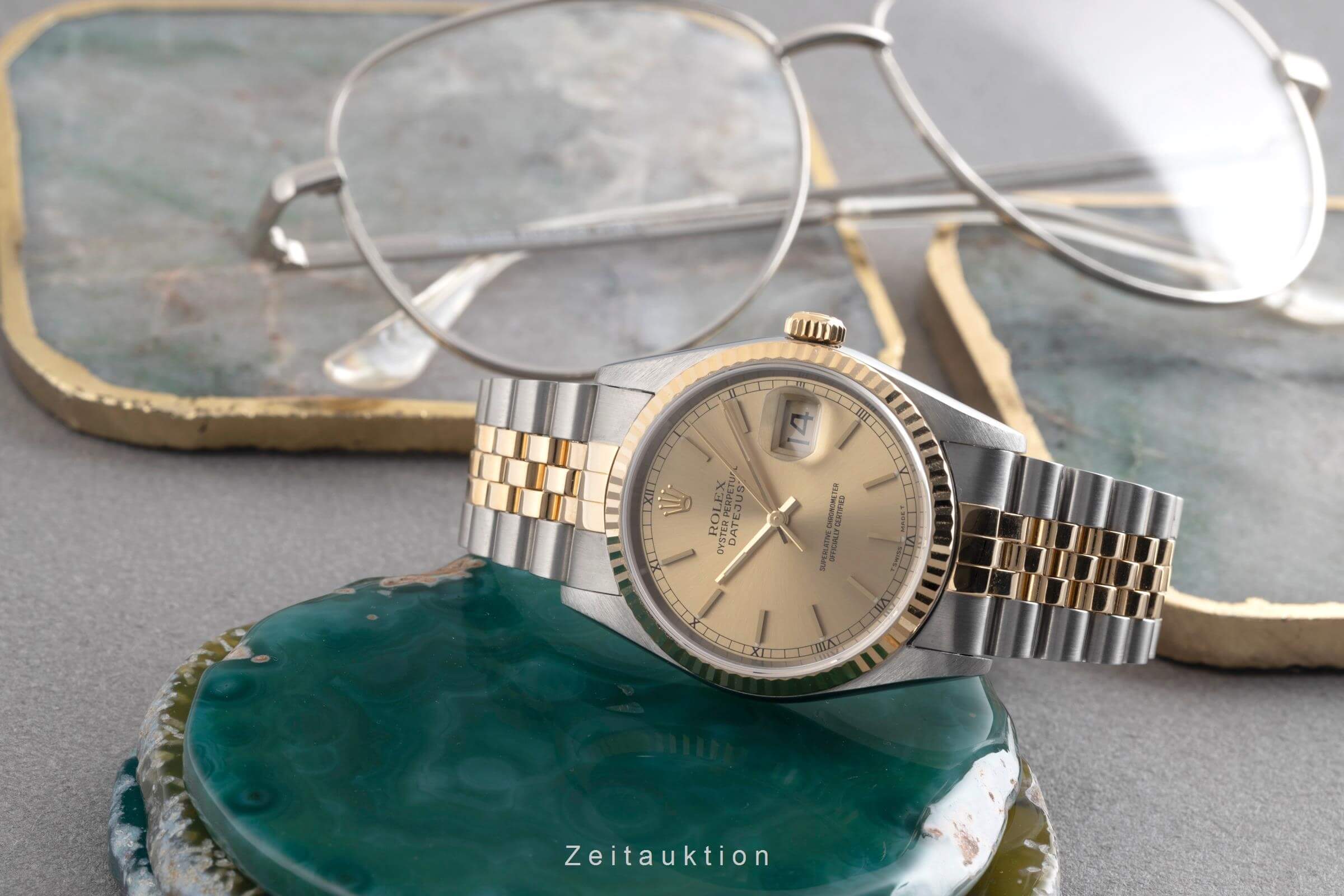 Rolex Datejust 36 Stahl / Gold Automatik Herrenuhr Ref. 16233 B&P 1994 [2501835]
