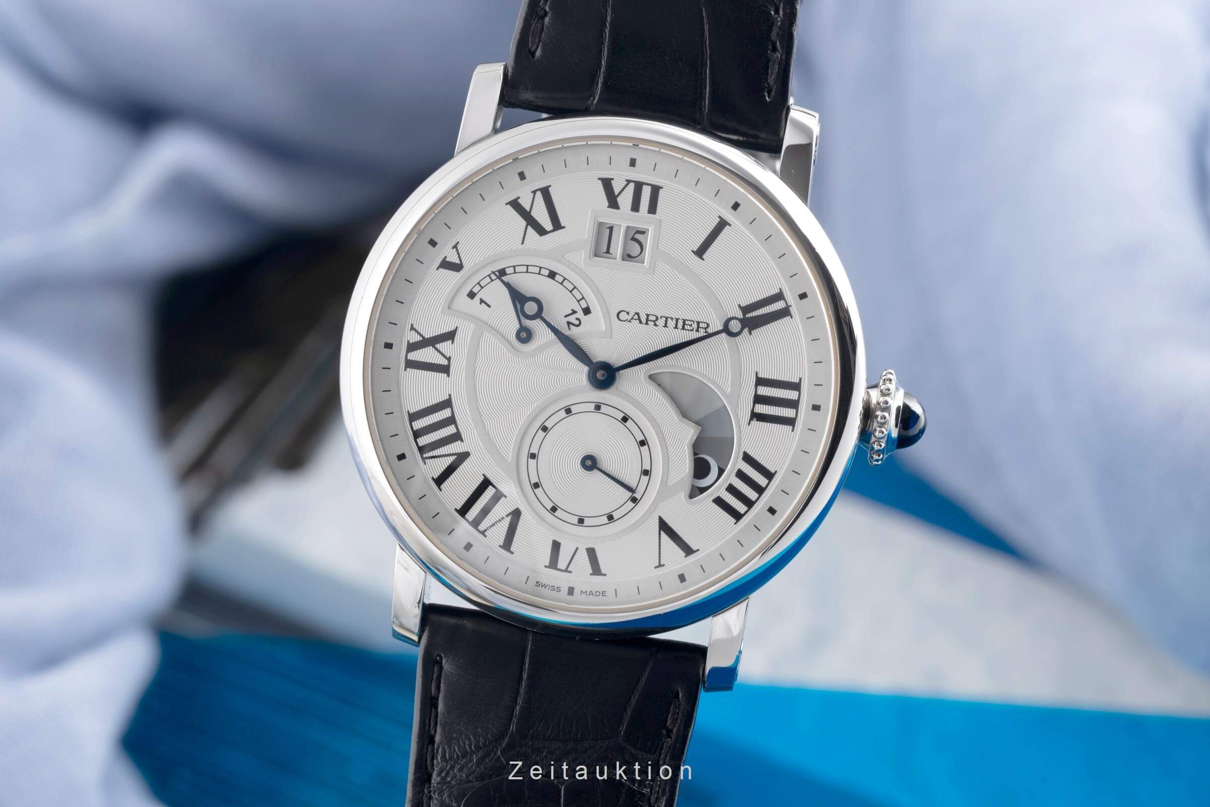 Cartier Rotonde de Cartier acciaio automatismo orologio da uomo W1556368 LP: 11400EUR  [2501836]