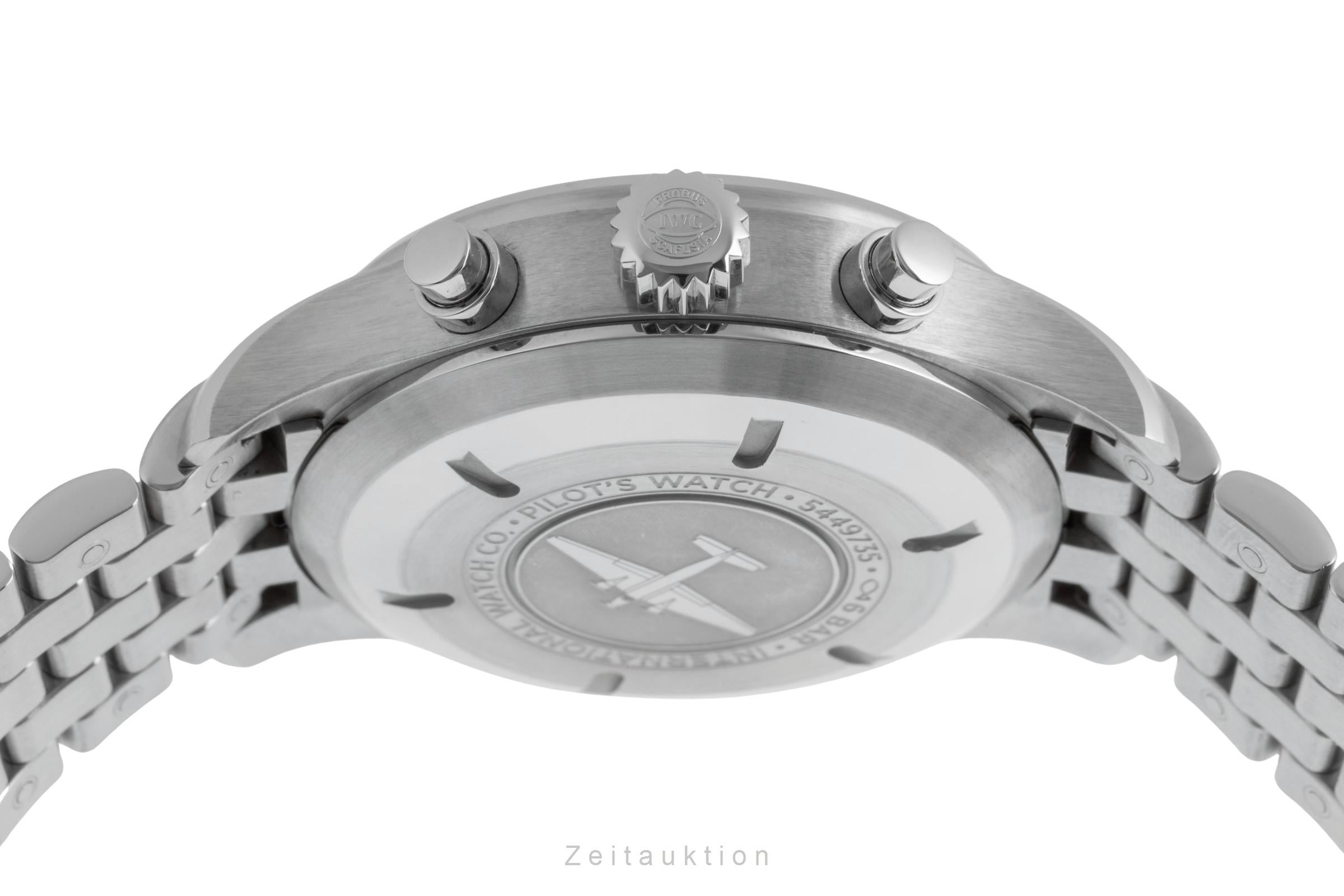 IWC Fliegerchronograph chronographe acier automatique montre pour hommes IW377710 LP: 9000EUR  [2501841]