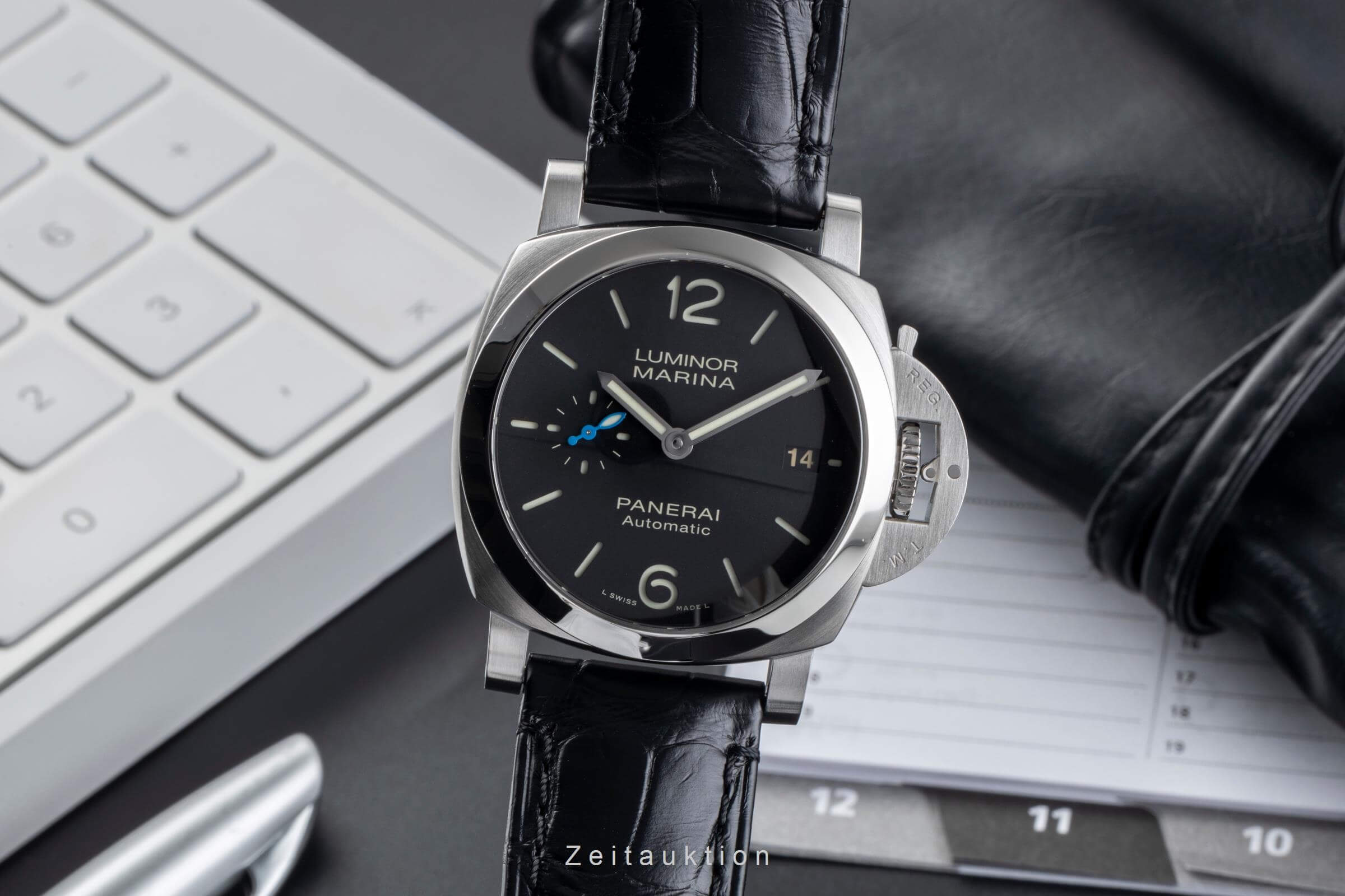 Panerai Luminor Marina acero automático reloj para caballeros PAM01272 LP: 7900EUR  [2501845]