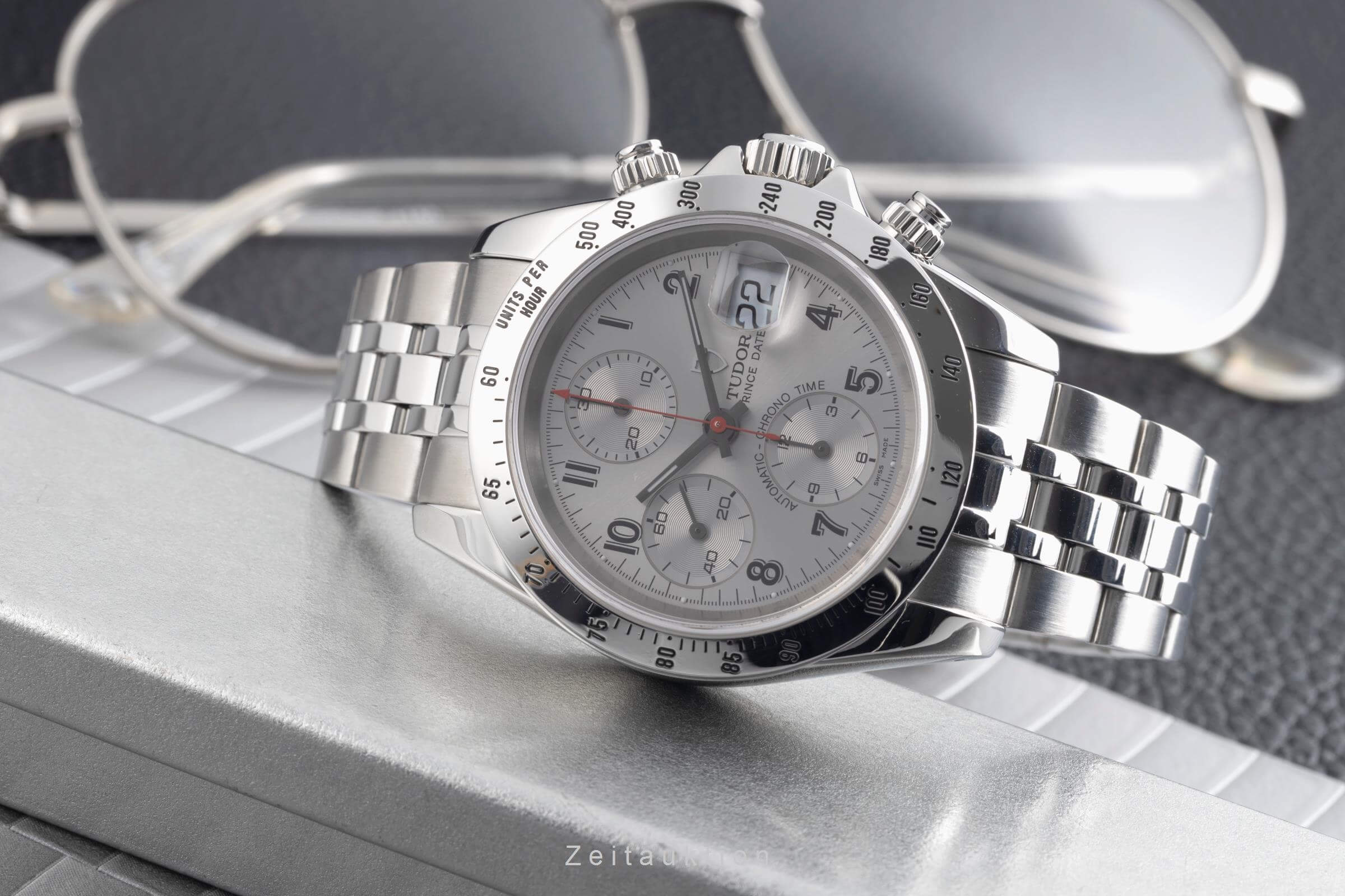 Tudor Prince Date cronógrafo acero automático reloj para caballeros 79280P  [2501846]