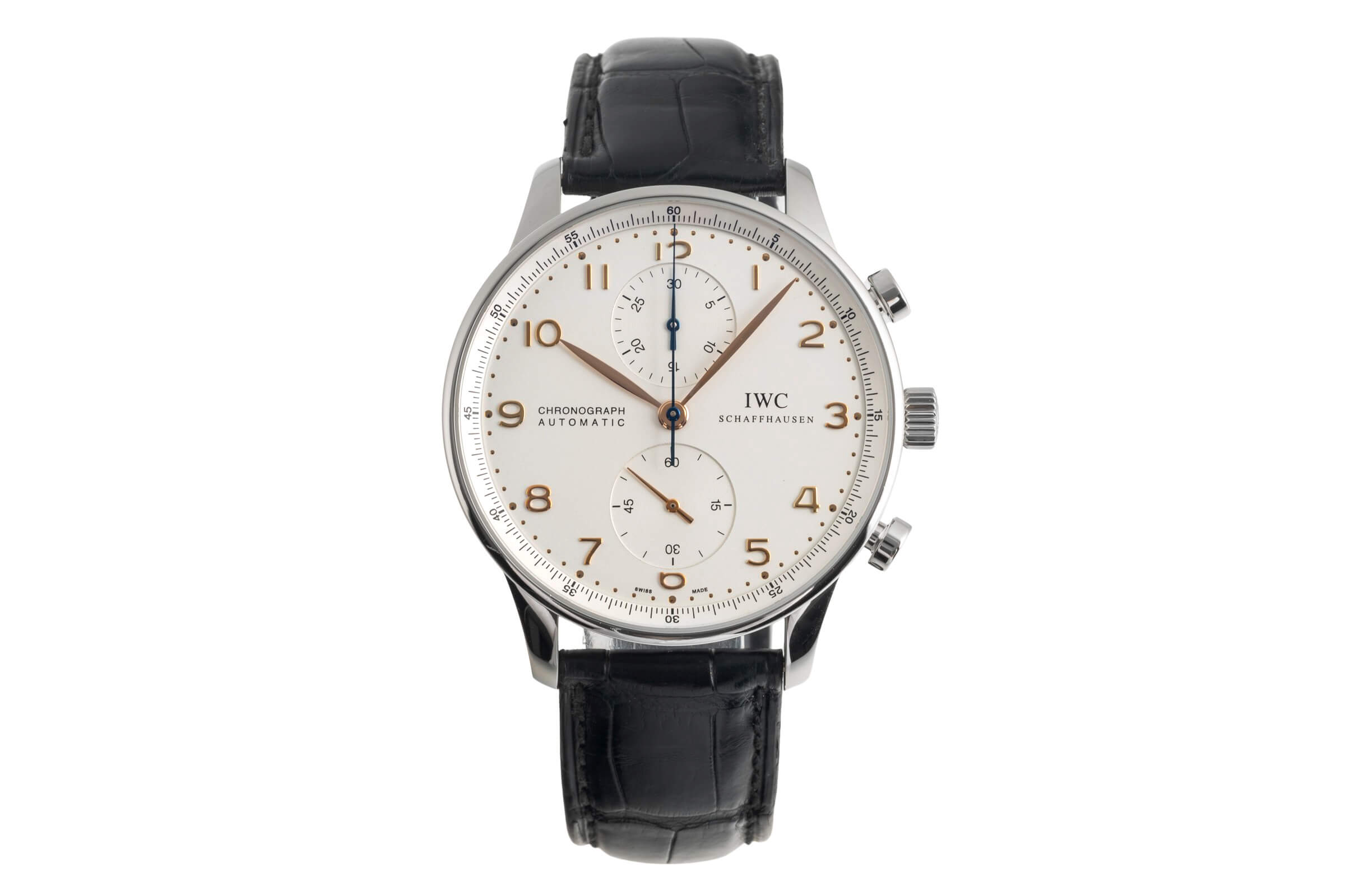 IWC Portugieser cronografo acciaio automatismo orologio da uomo IW371401 LP: 9100EUR  [2501847]