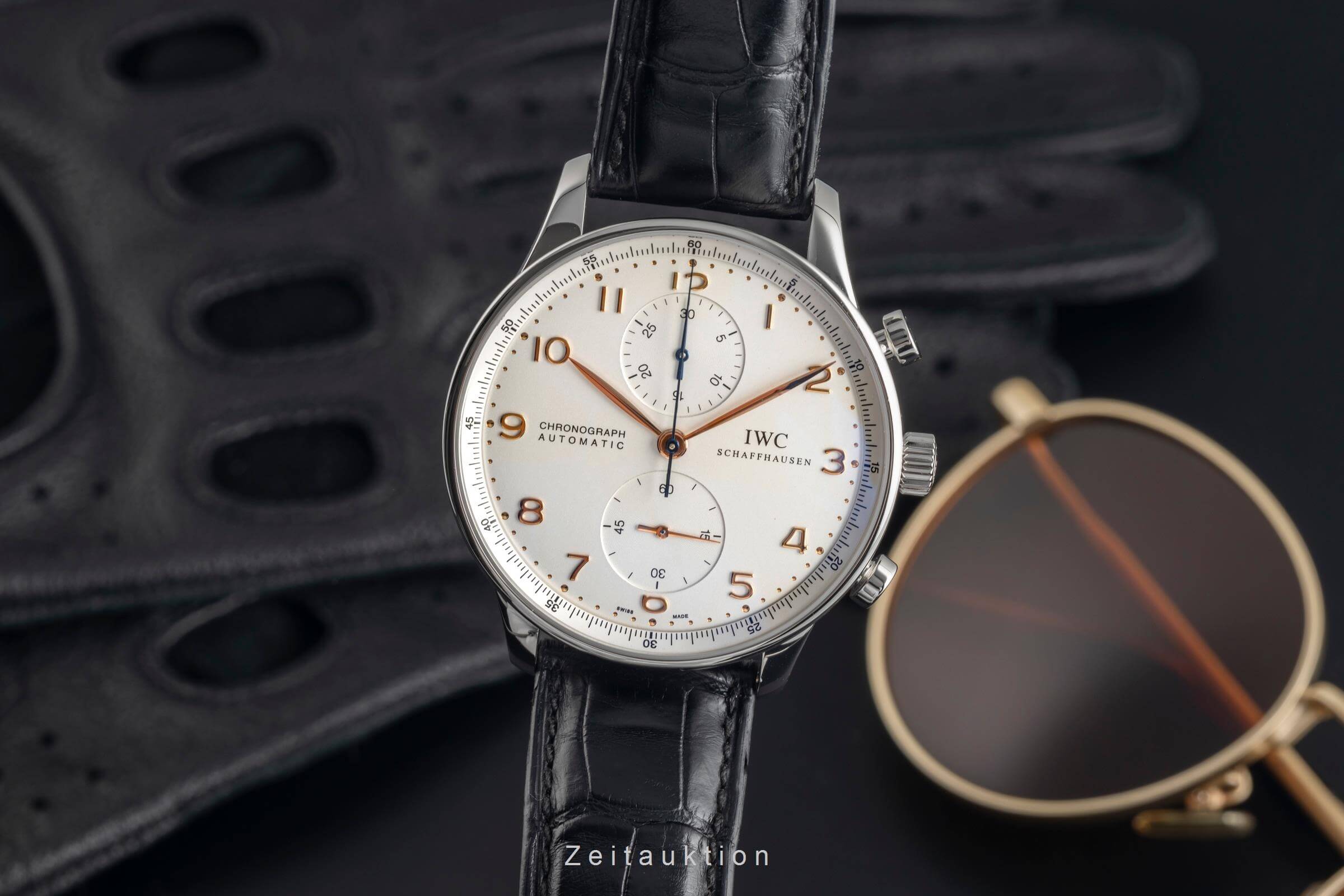 IWC Portugieser cronografo acciaio automatismo orologio da uomo IW371401 LP: 9100EUR  [2501847]