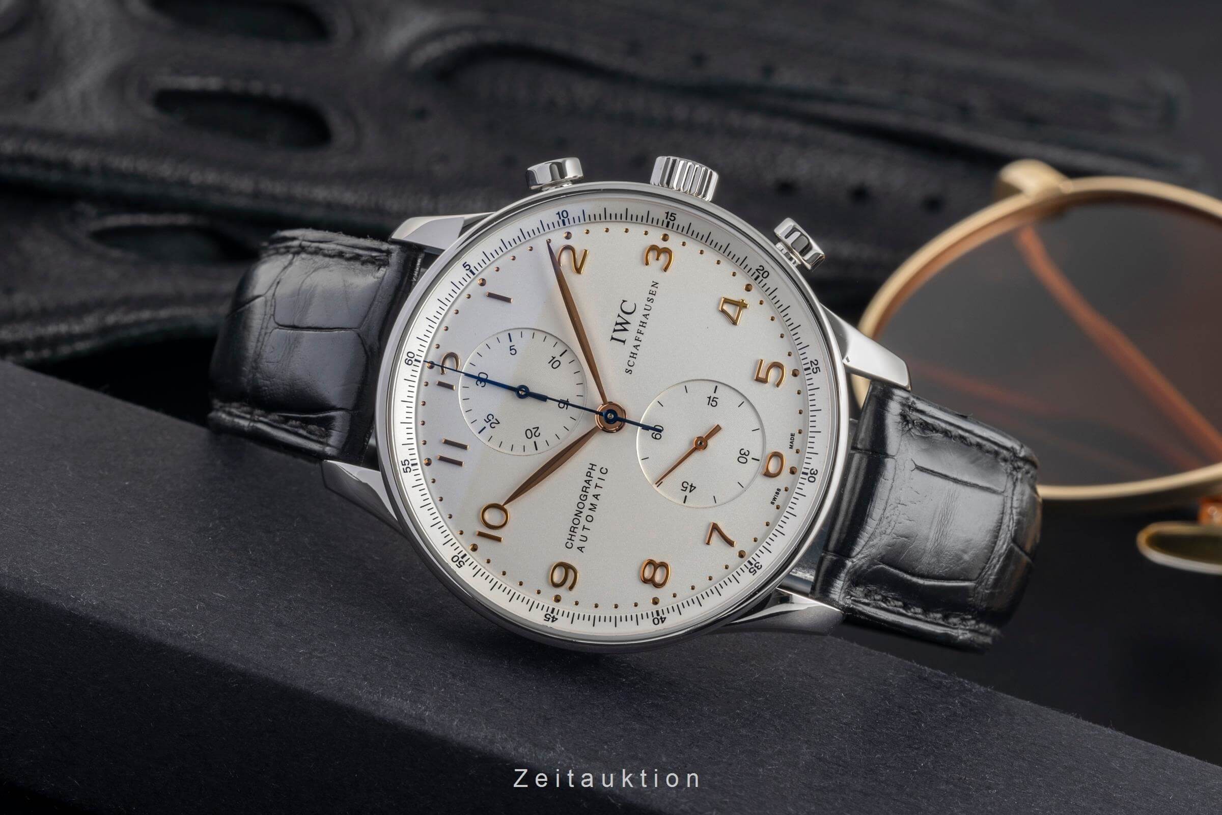 IWC Portugieser cronografo acciaio automatismo orologio da uomo IW371401 LP: 9100EUR  [2501847]