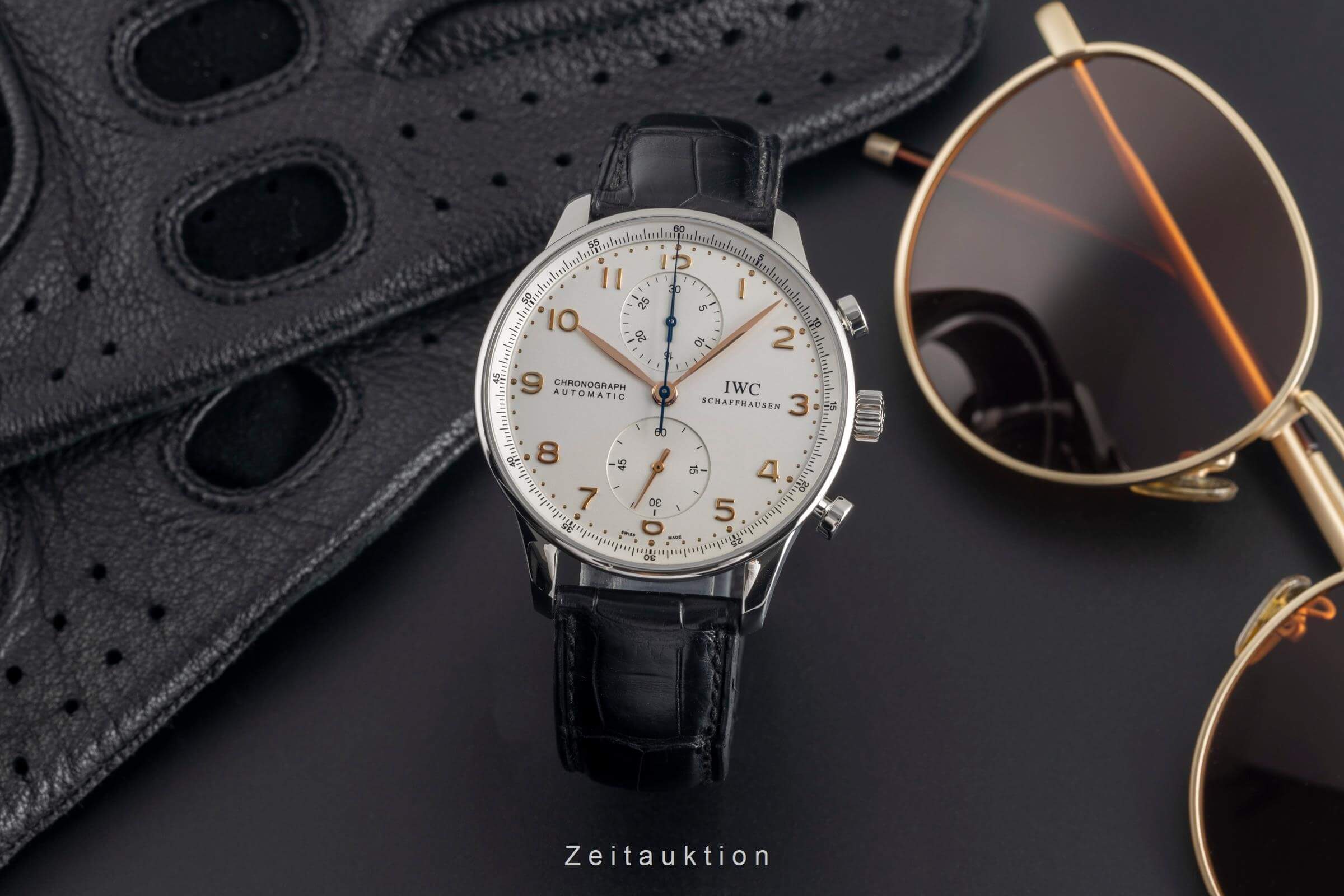 IWC Portugieser cronografo acciaio automatismo orologio da uomo IW371401 LP: 9100EUR  [2501847]