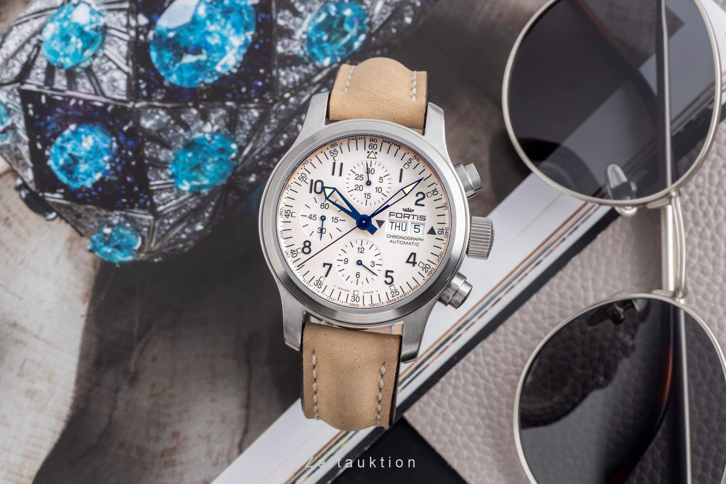 Fortis B-42 cronógrafo acero automático reloj para caballeros 635.10.141.1  [2501862]