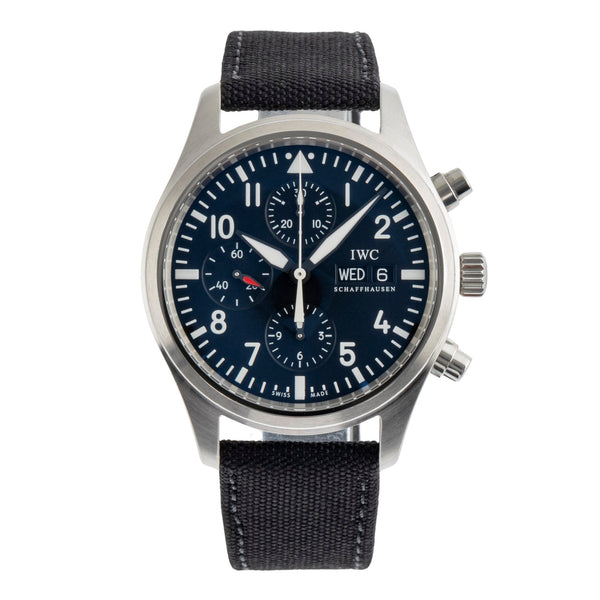 IWC Fliegerchronograph chronographe acier automatique montre pour hommes IW371704  [2501870]