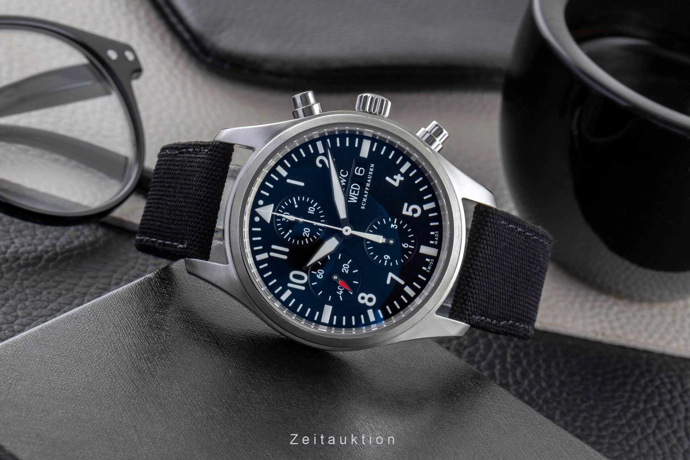 IWC Fliegerchronograph chronographe acier automatique montre pour hommes IW371704  [2501870]