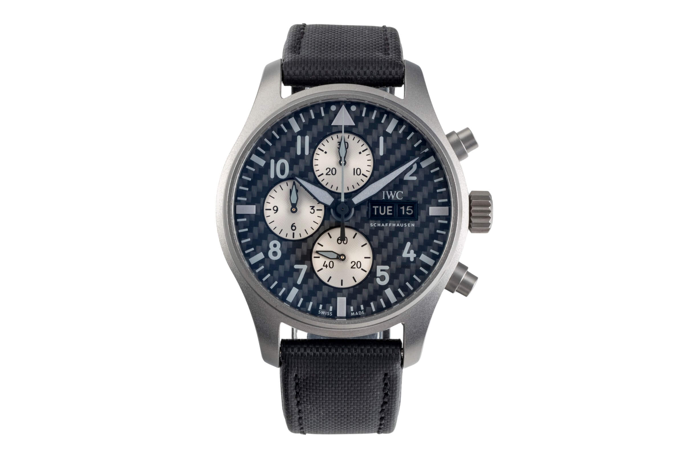 IWC Fliegerchronograph cronógrafo titanio automático reloj para caballeros IW377903 LP: 9000EUR  [2501874]