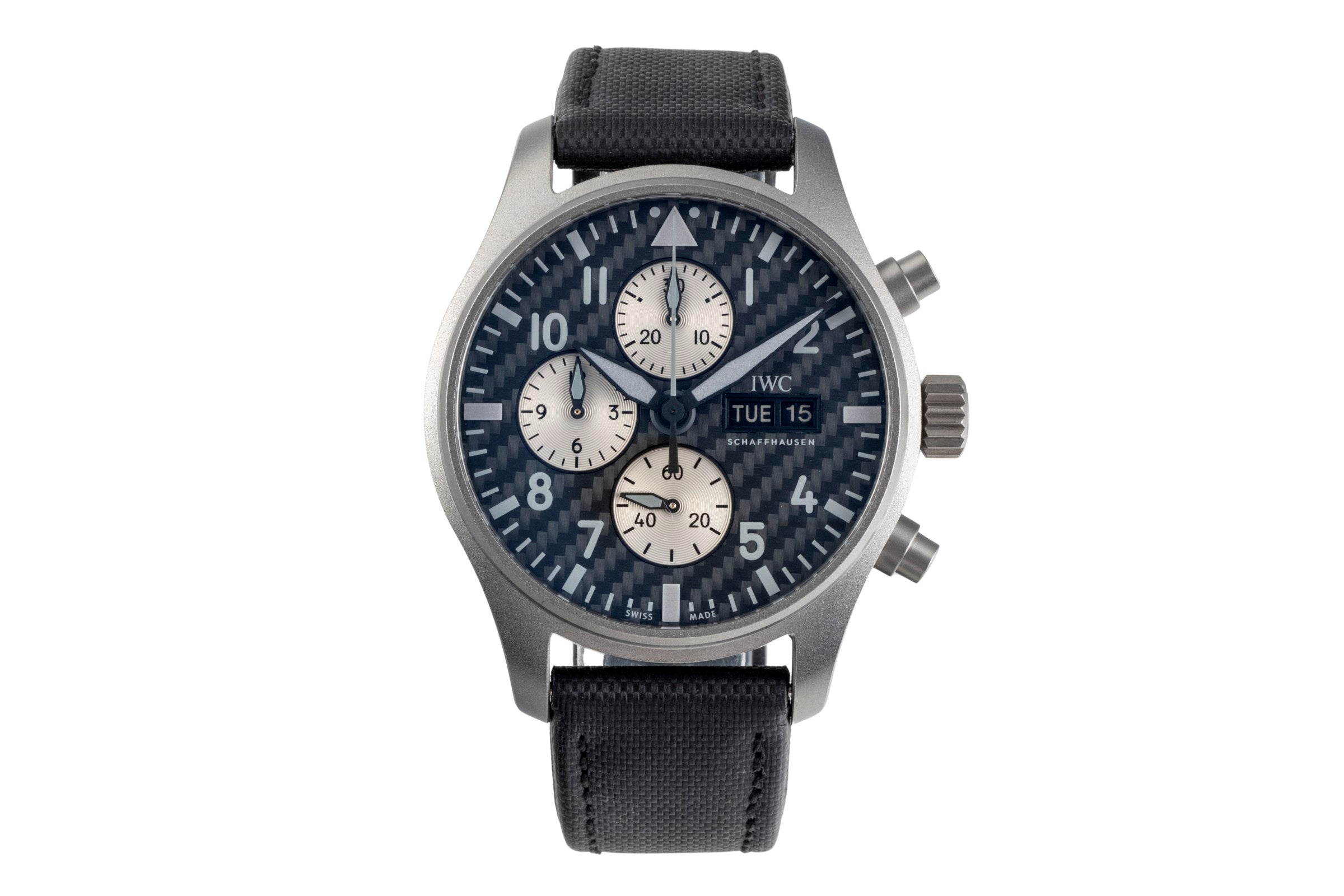 IWC Fliegerchronograph chronographe titane  automatique montre pour hommes IW377903 LP: 9000EUR  [2501874]