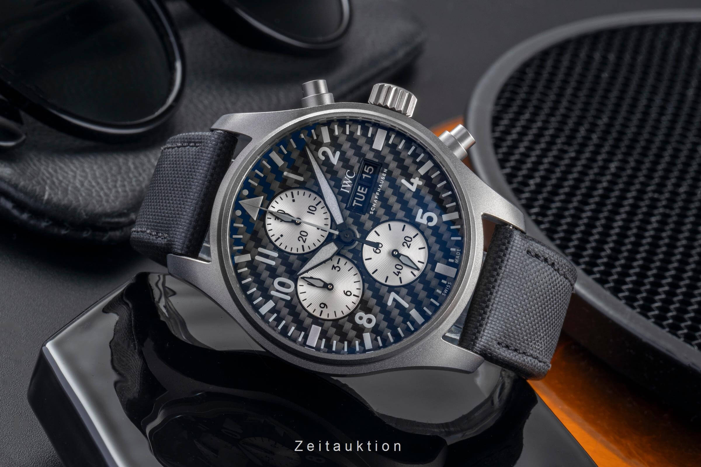IWC Fliegerchronograph cronógrafo titanio automático reloj para caballeros IW377903 LP: 9000EUR  [2501874]