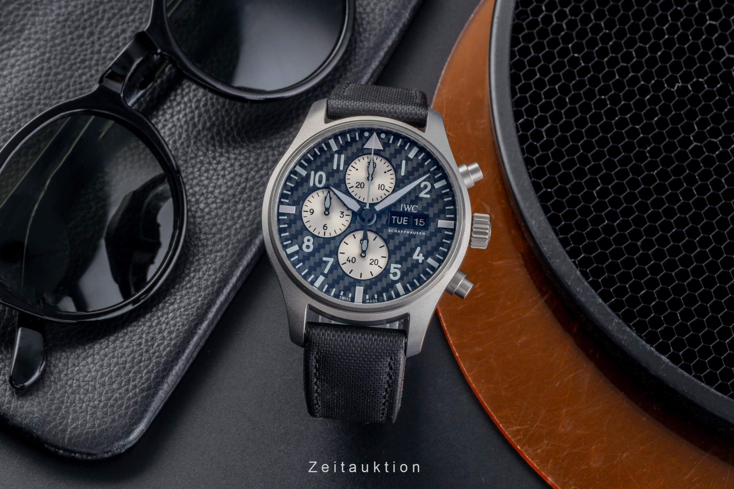 IWC Fliegerchronograph cronógrafo titanio automático reloj para caballeros IW377903 LP: 9000EUR  [2501874]