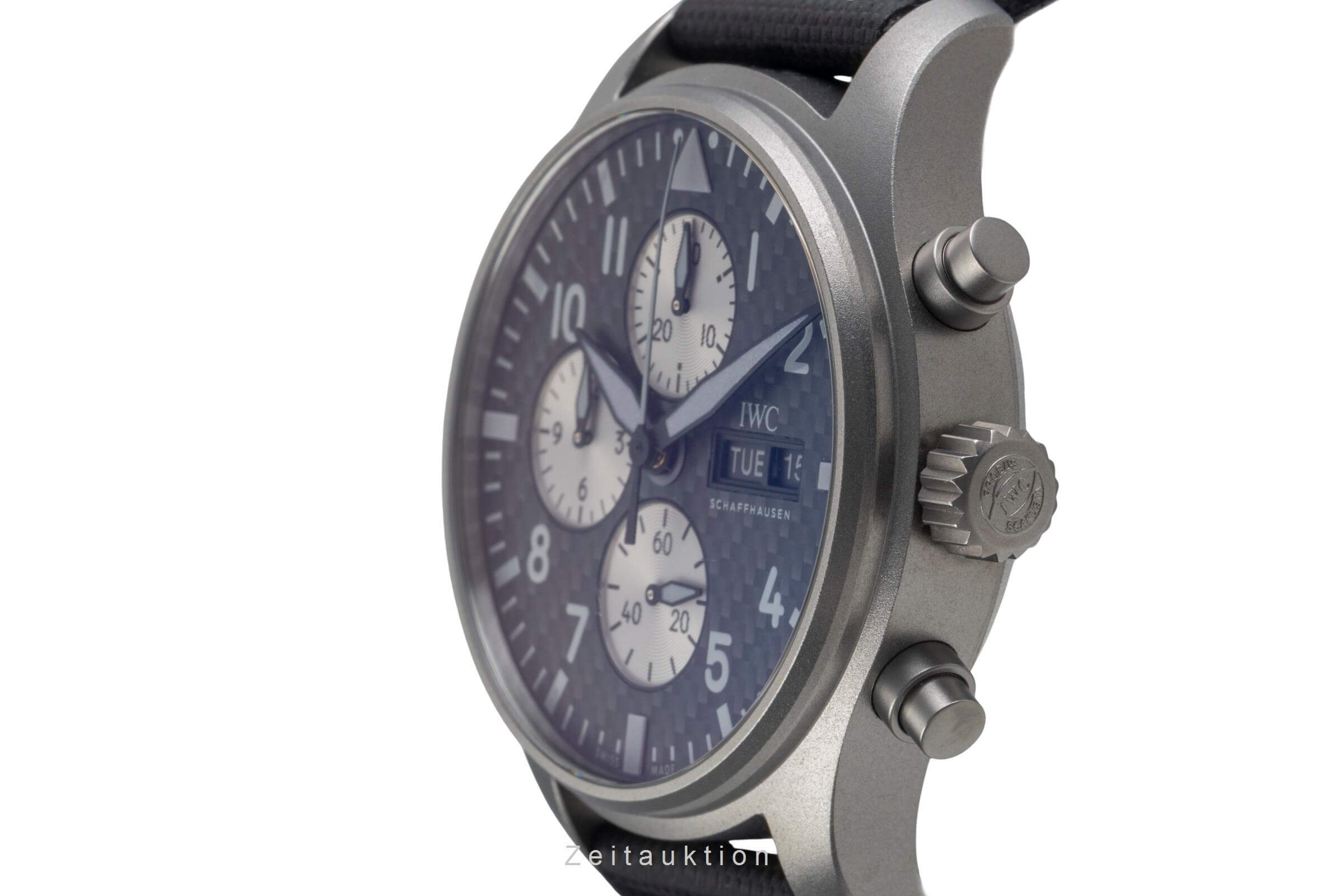 IWC Fliegerchronograph cronógrafo titanio automático reloj para caballeros IW377903 LP: 9000EUR  [2501874]
