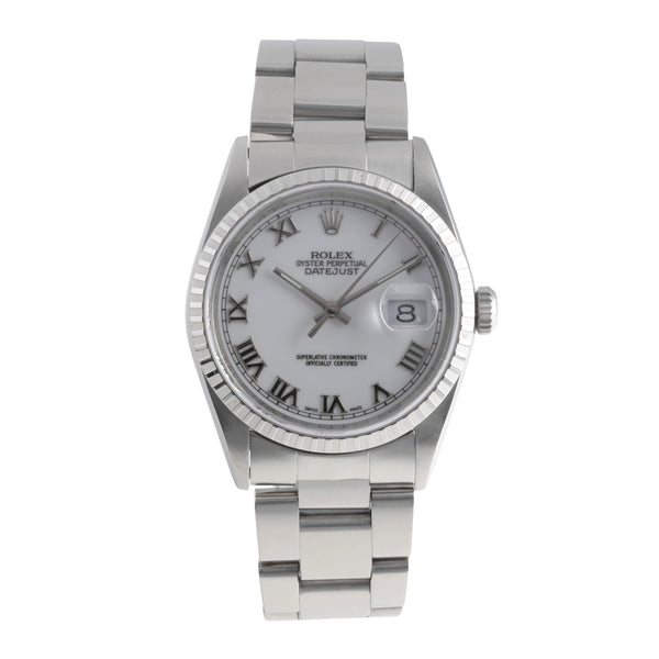 Rolex Datejust acciaio automatismo orologio da uomo 16220  [2501882]