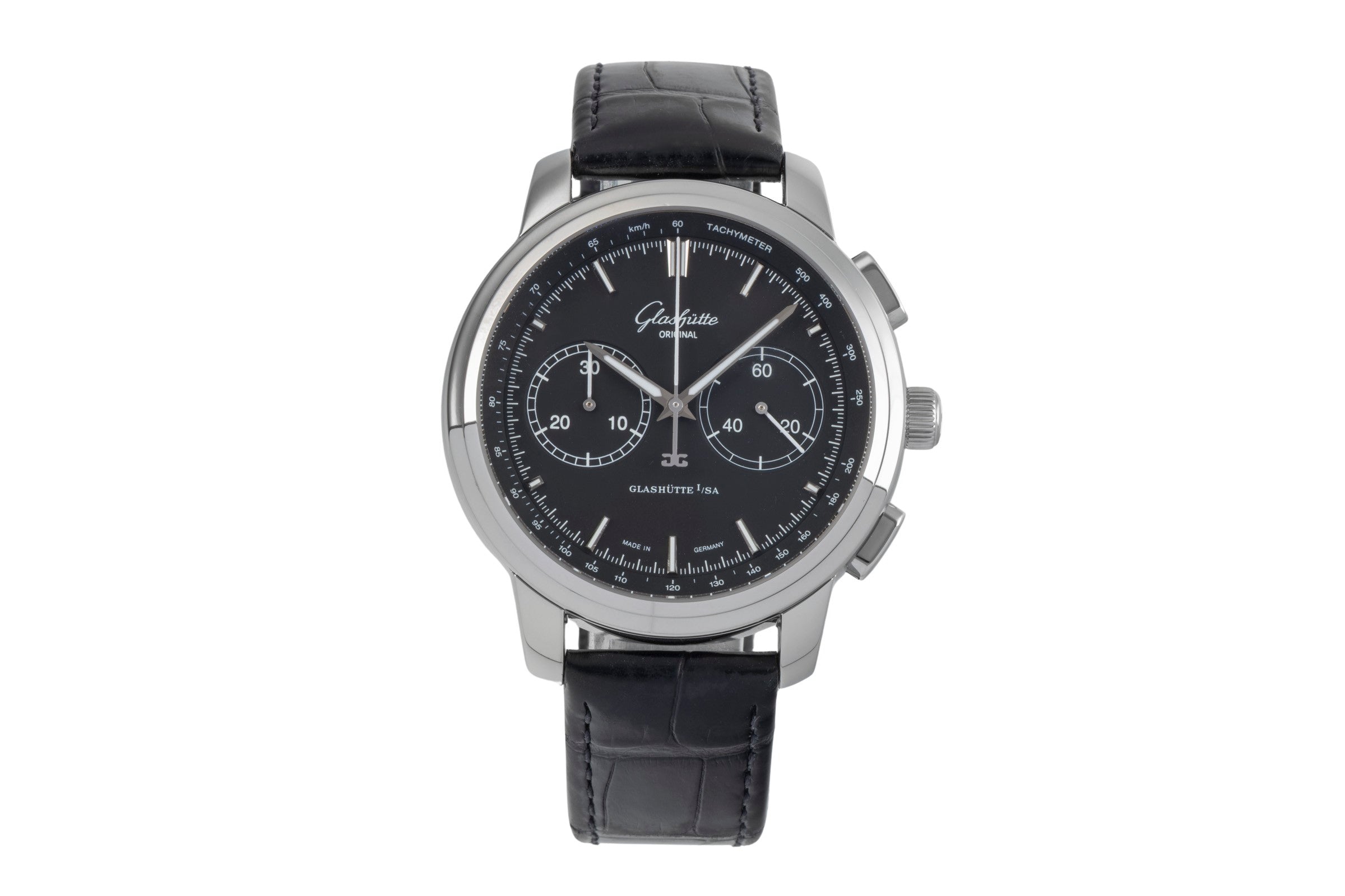 Glashütte Senator chronograph steel automatic men's watch 39-34-20-42-04 LP: 7800EUR  [2501890]