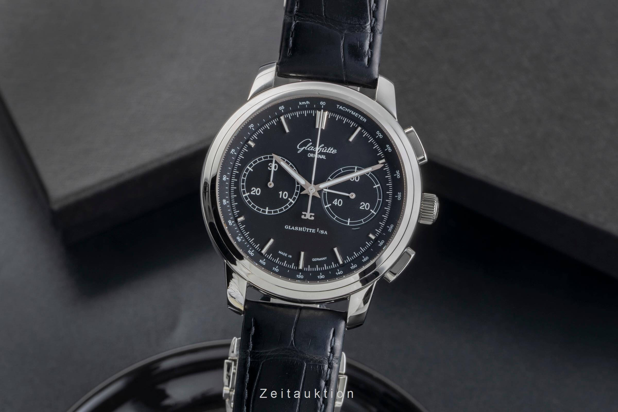 Glashütte Senator cronografo acciaio automatismo orologio da uomo 39-34-20-42-04 LP: 7800EUR  [2501890]