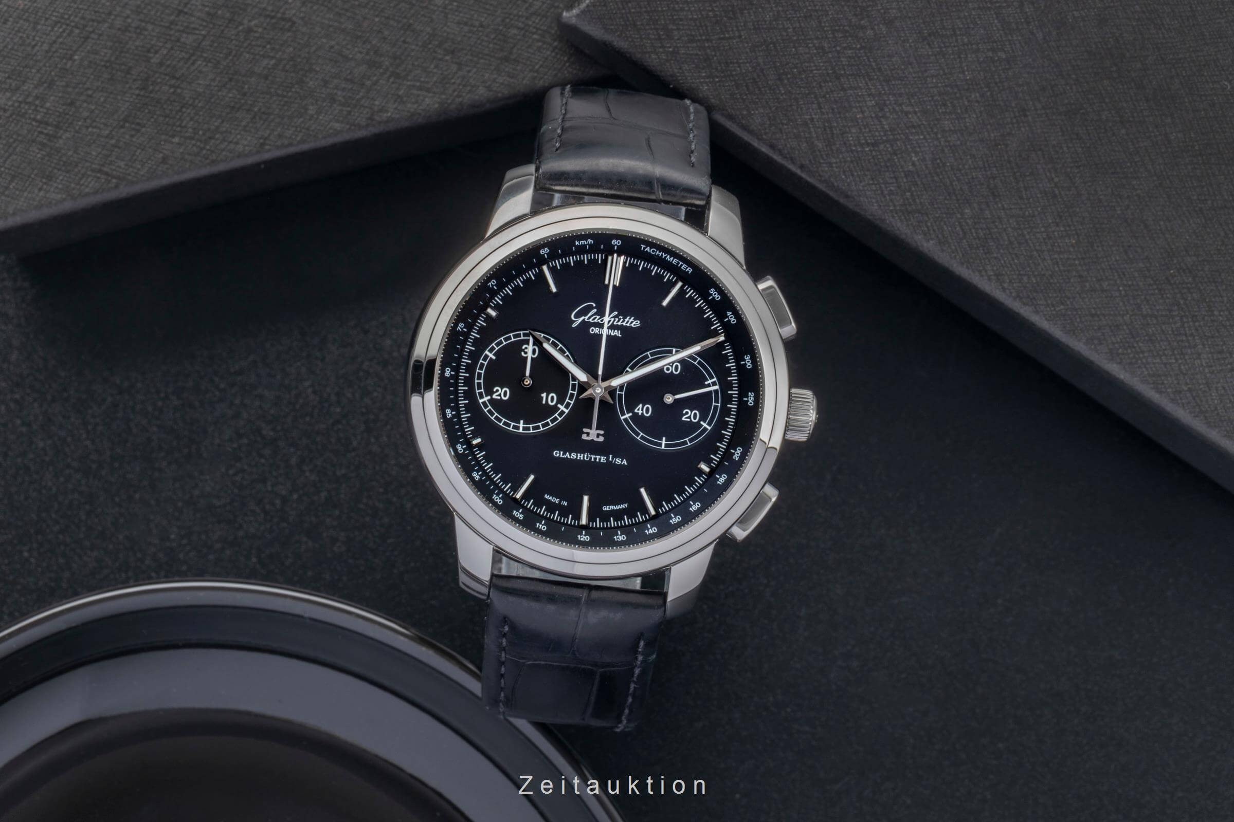 Glashütte Senator cronografo acciaio automatismo orologio da uomo 39-34-20-42-04 LP: 7800EUR  [2501890]