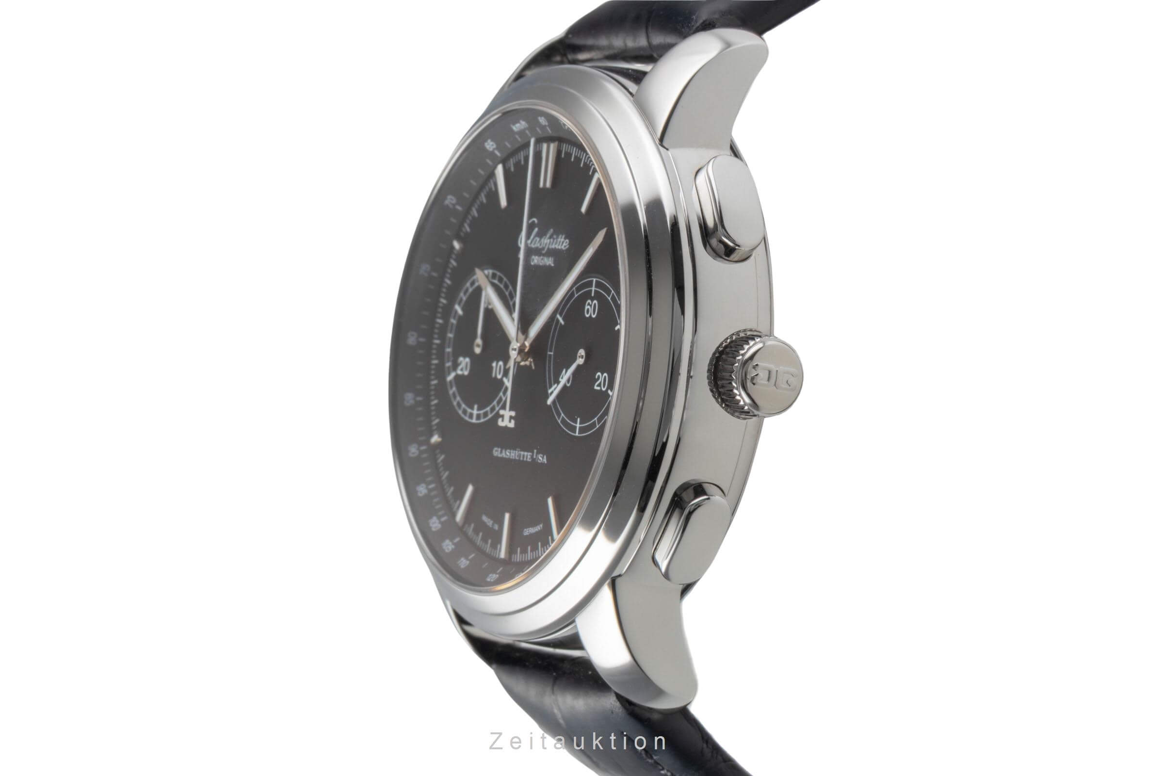 Glashütte Senator cronografo acciaio automatismo orologio da uomo 39-34-20-42-04 LP: 7800EUR  [2501890]