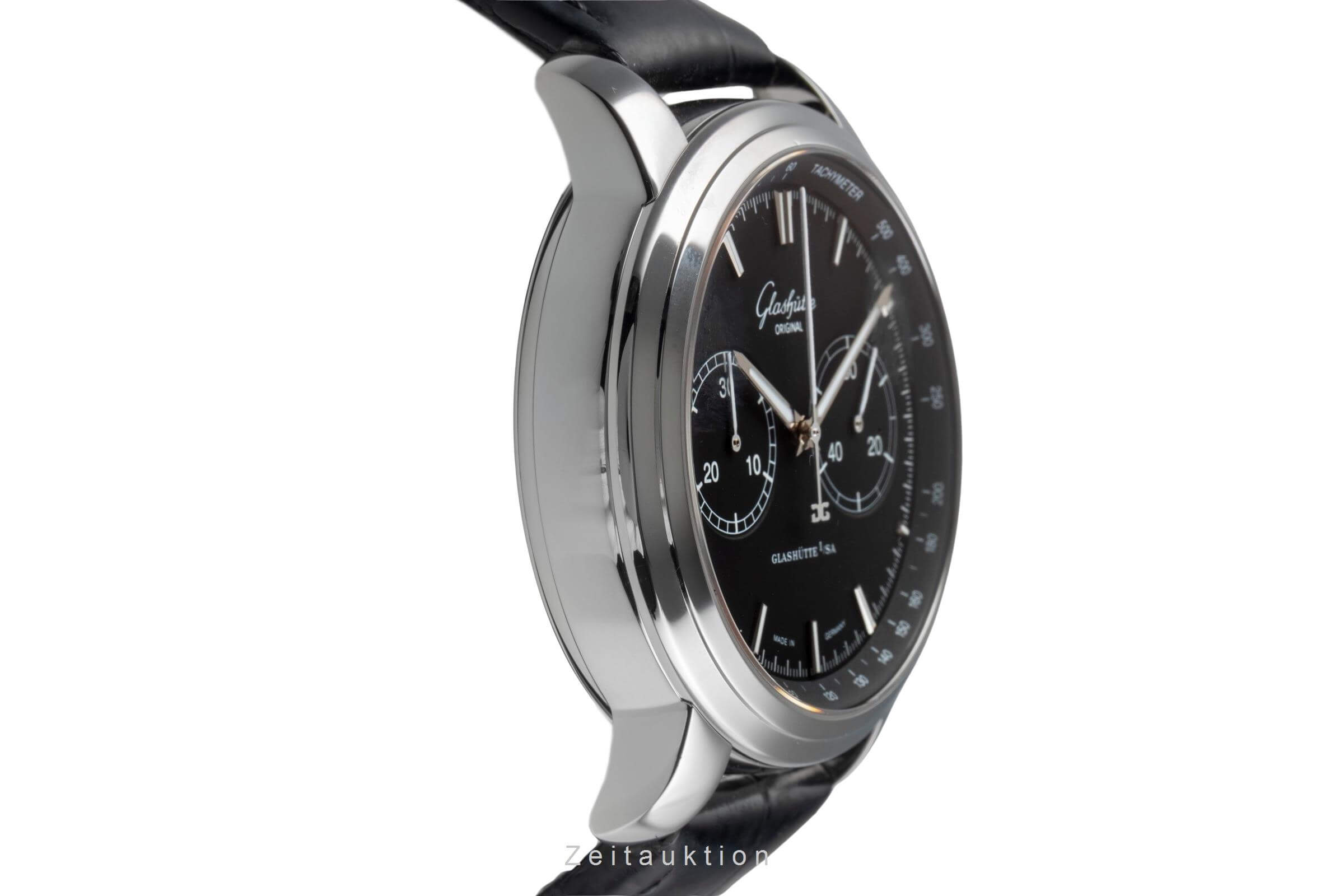 Glashütte Senator cronografo acciaio automatismo orologio da uomo 39-34-20-42-04 LP: 7800EUR  [2501890]