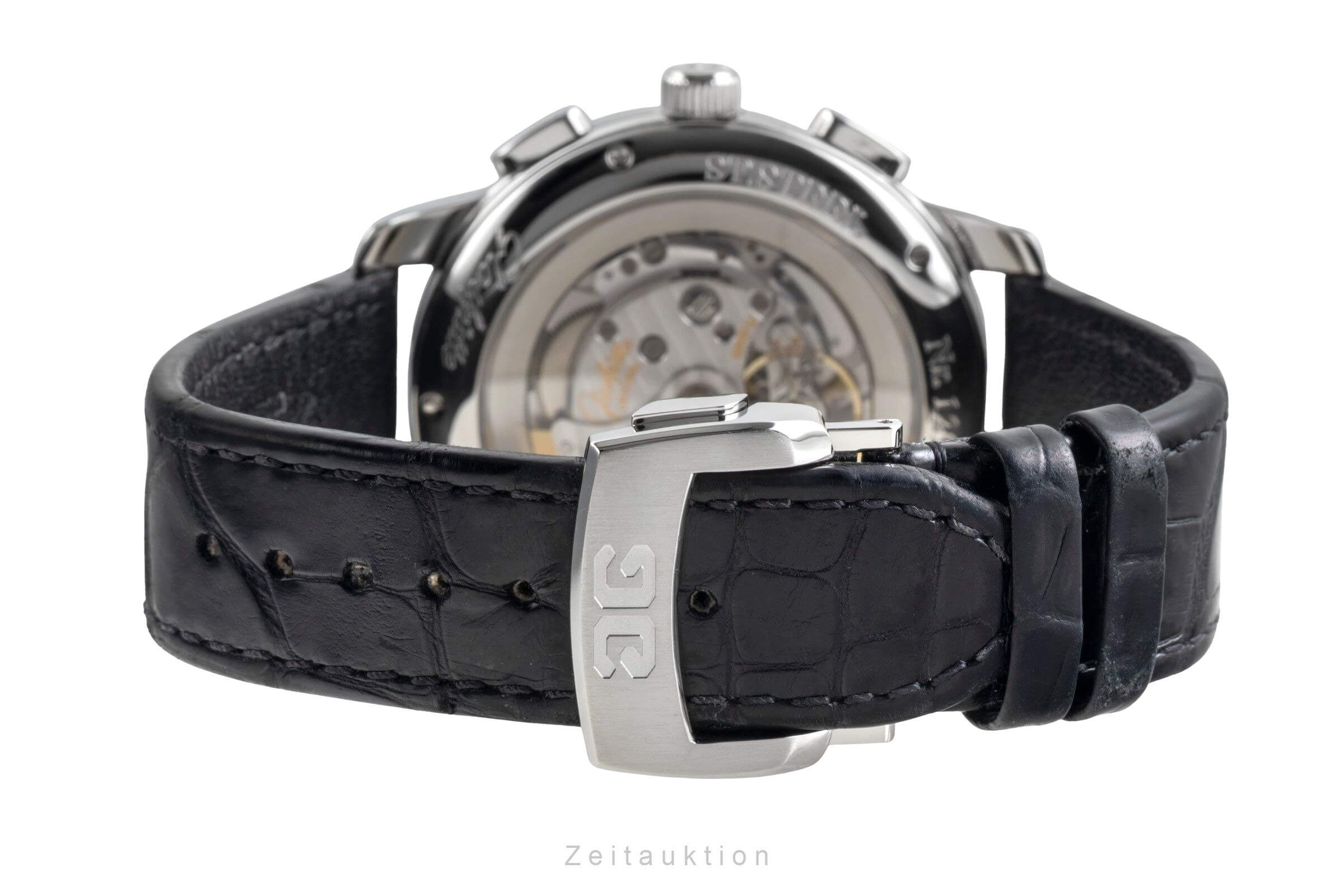 Glashütte Senator cronografo acciaio automatismo orologio da uomo 39-34-20-42-04 LP: 7800EUR  [2501890]