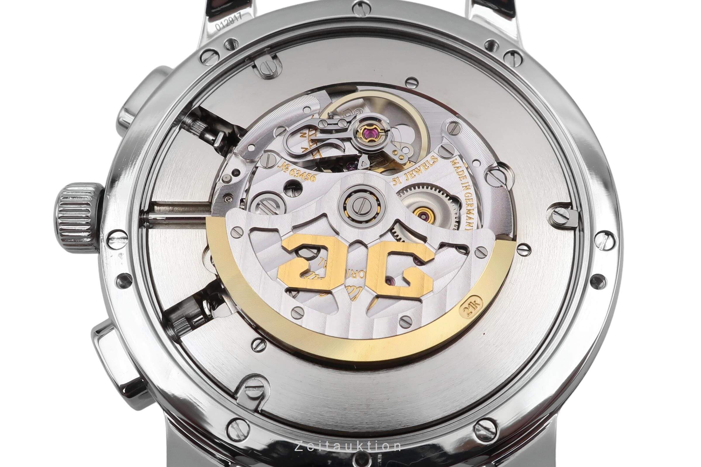 Glashütte Senator cronografo acciaio automatismo orologio da uomo 39-34-20-42-04 LP: 7800EUR  [2501890]